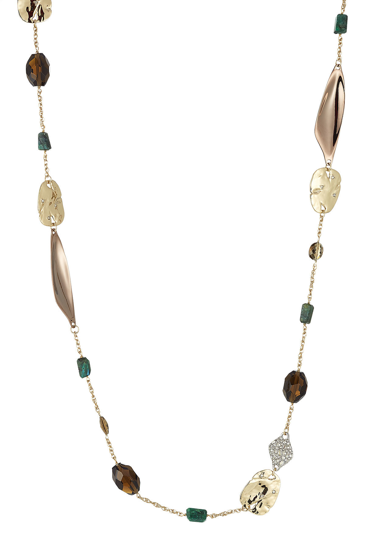 Alexis Bittar - 10kt Gold Necklace with Pyrite and Crystals