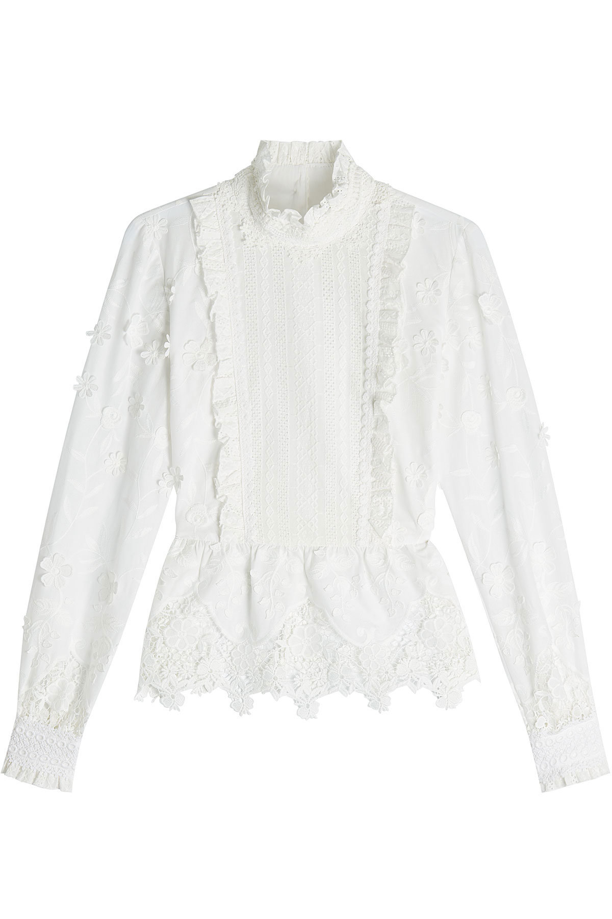 Anna Sui - Embroidered Blouse with Silk