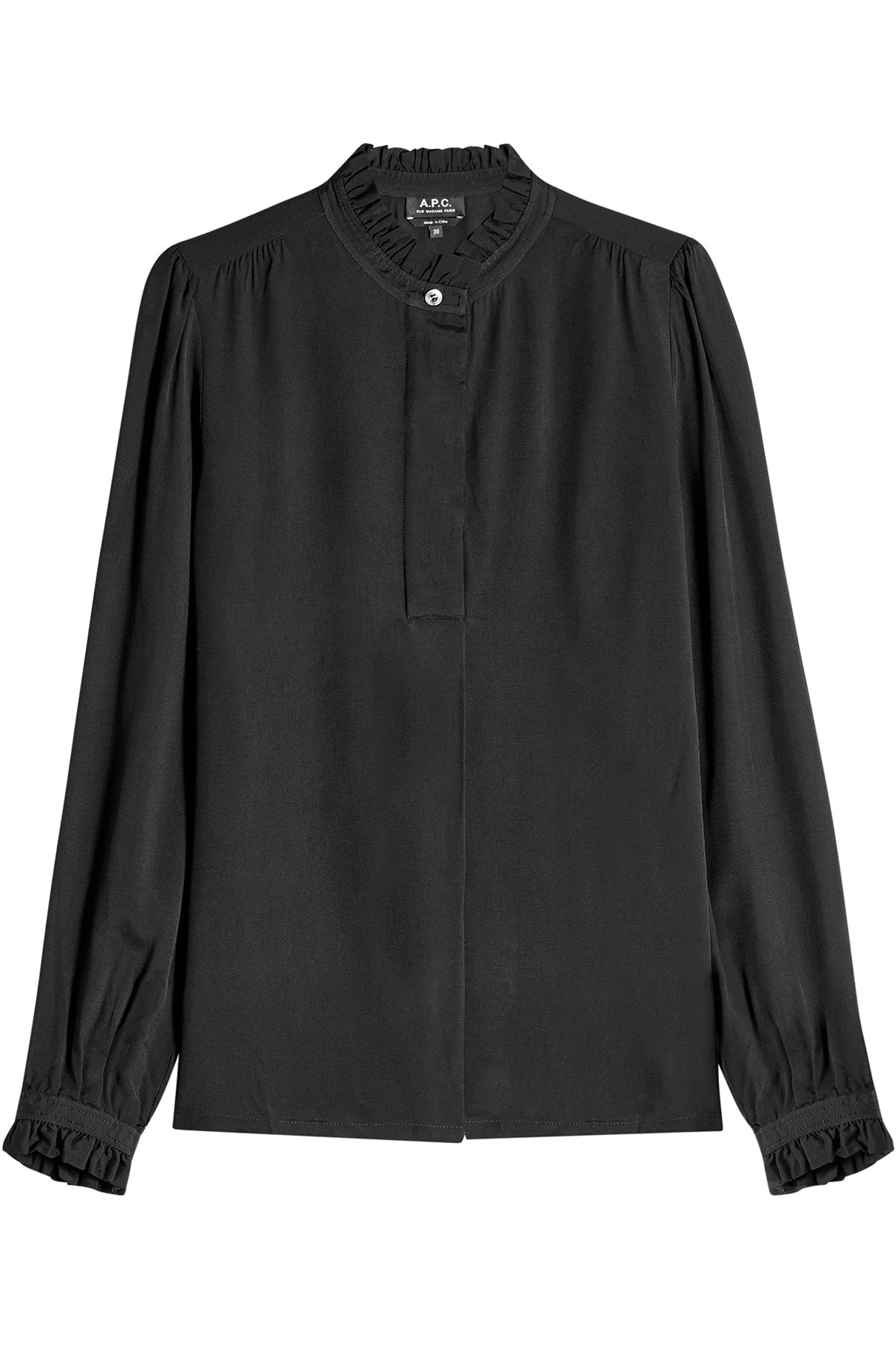 A.P.C. - Crepe Blouse with Ruffled Trims
