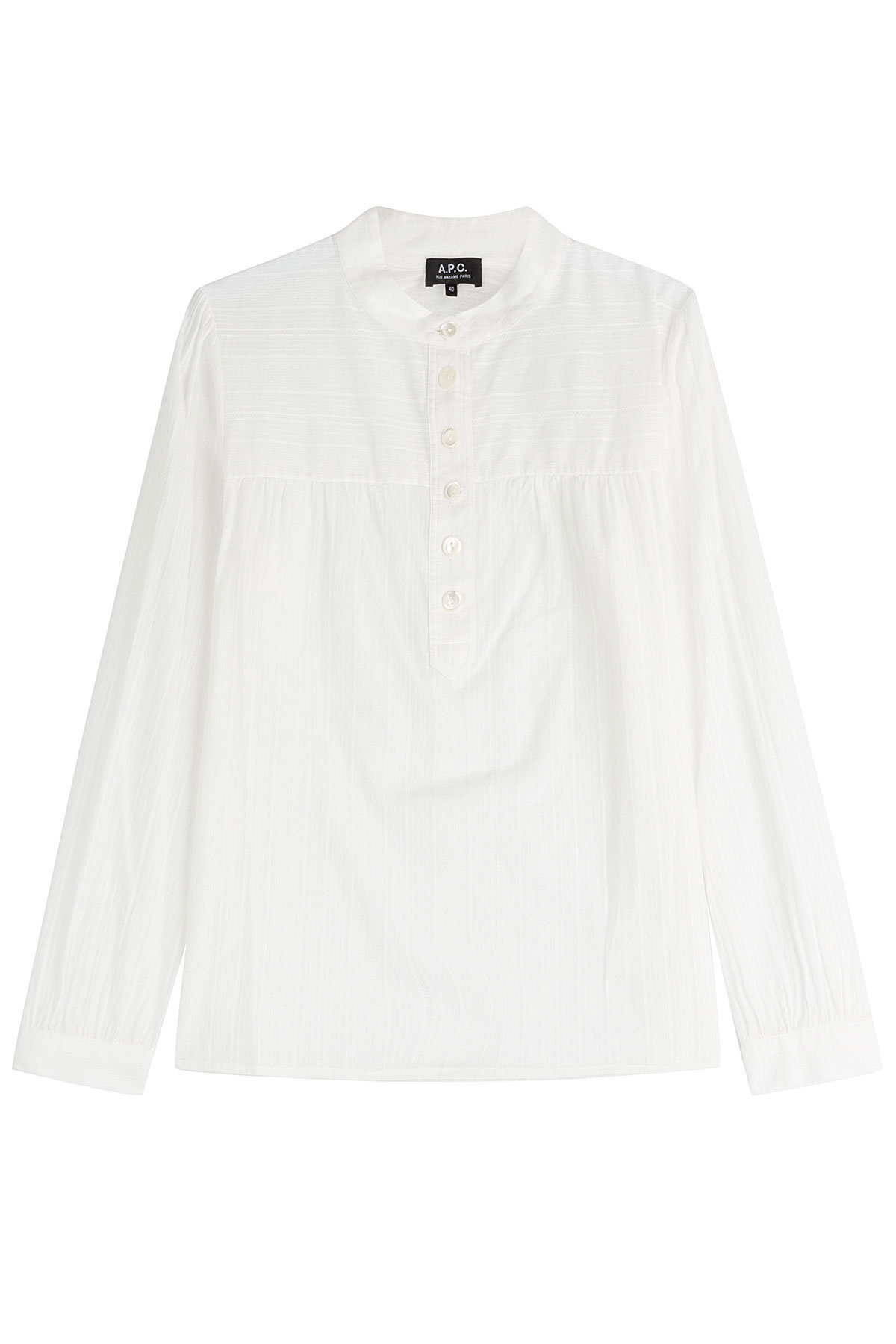 A.P.C. - Long Sleeve Cotton Henley Shirt