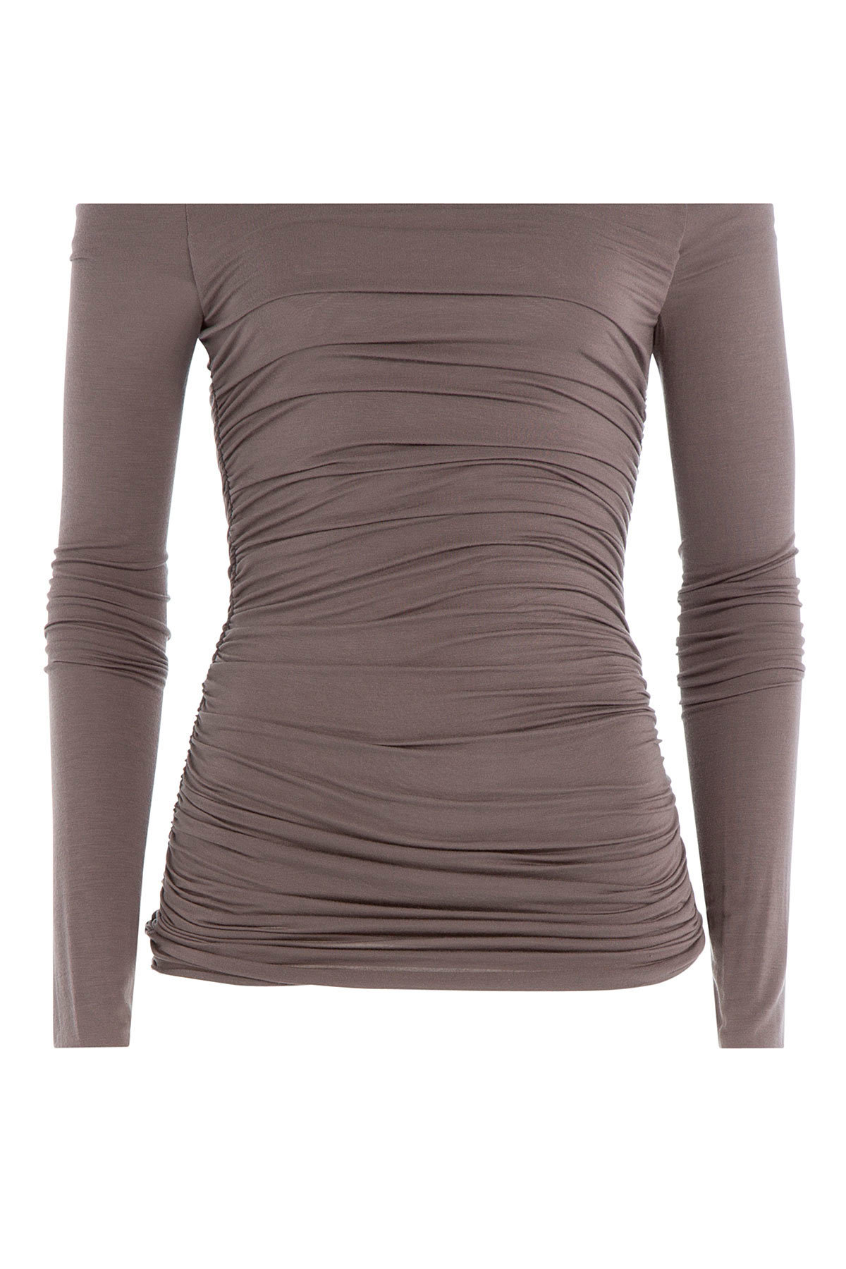 Draped Jersey Top with Faux Leather Trim by Bailey 44