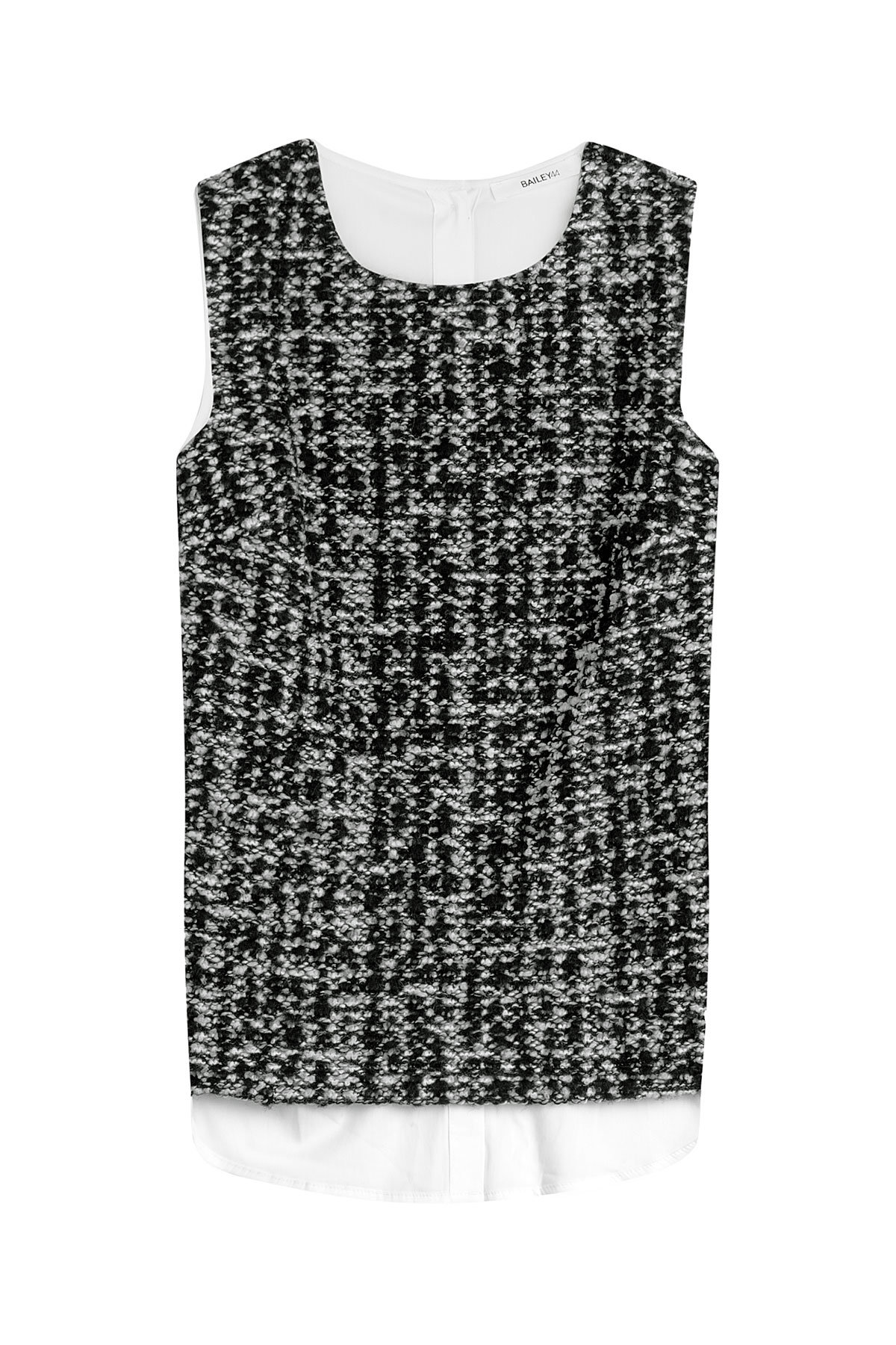 Tweed Top with Cotton Contrast by Bailey 44