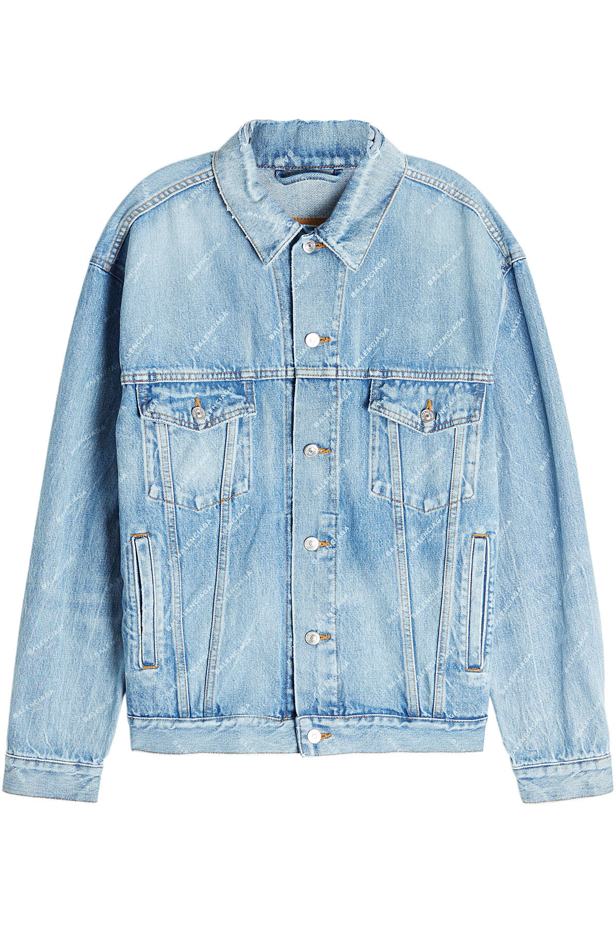 Balenciaga - Allover Logo Denim Jacket