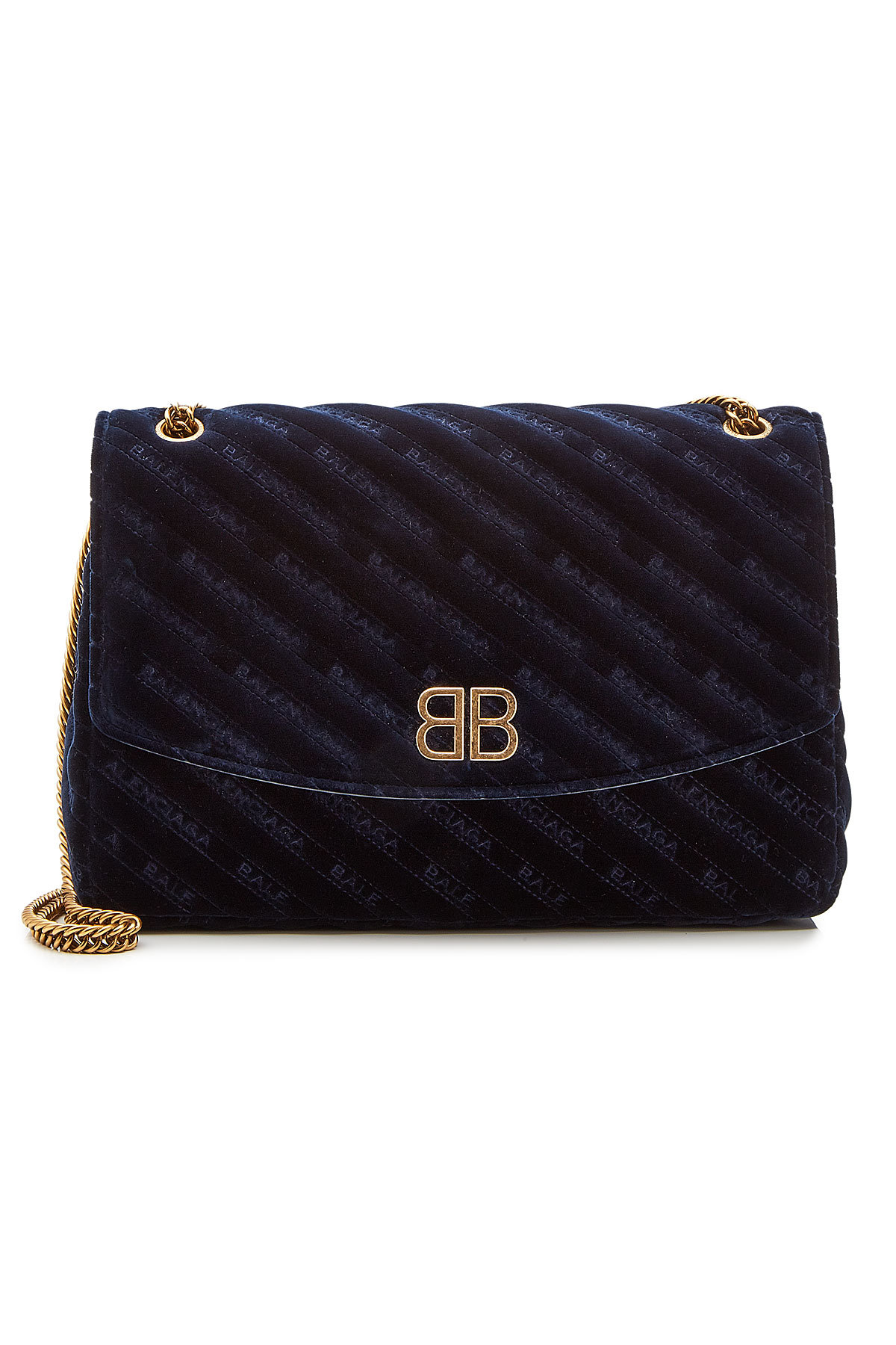 Balenciaga - Chain Velvet Medium Shoulder Bag