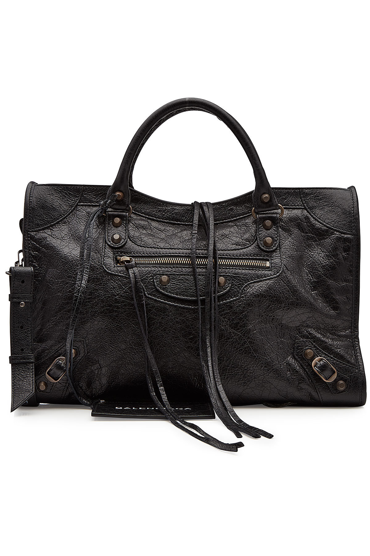 Balenciaga - City Small Arena Logo Strap Leather Tote