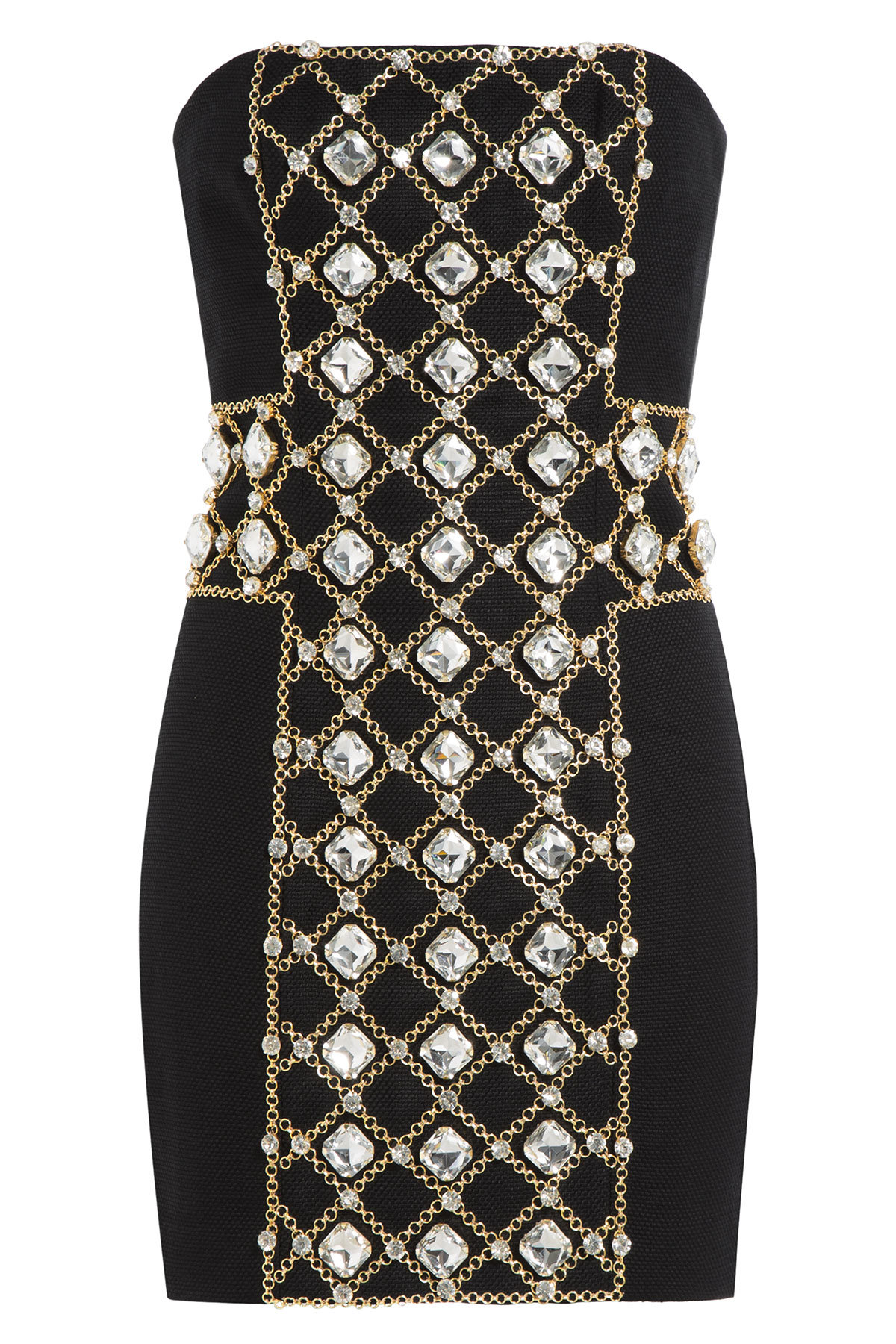 Balmain - Jewel Embellished Strapless Dress