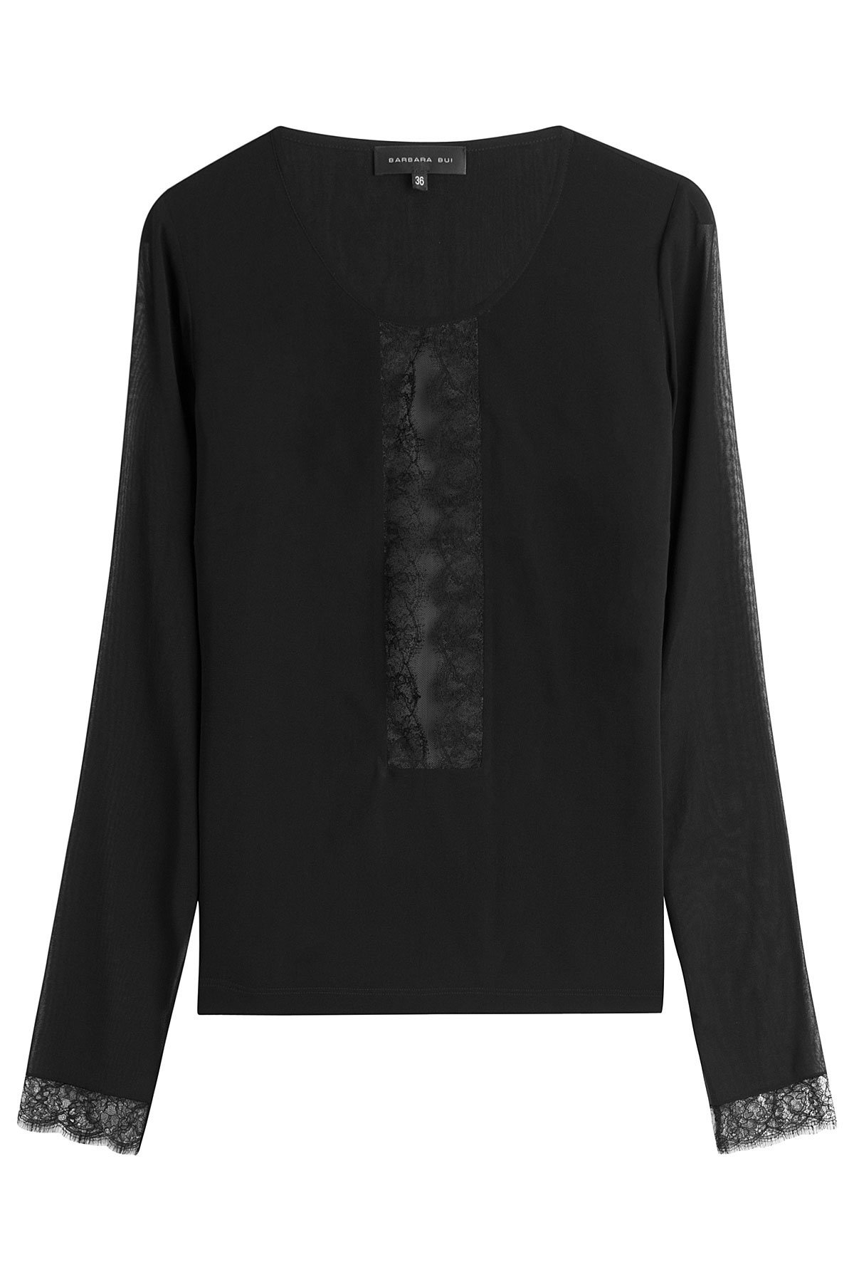 Barbara Bui - Silk Top with Lace Panels