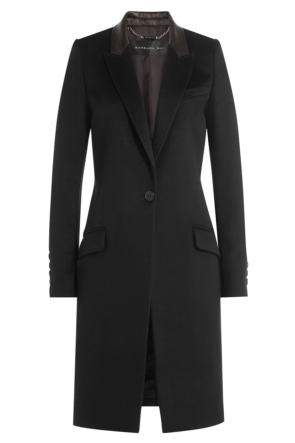 Barbara Bui - Wool Coat with Leather Collar