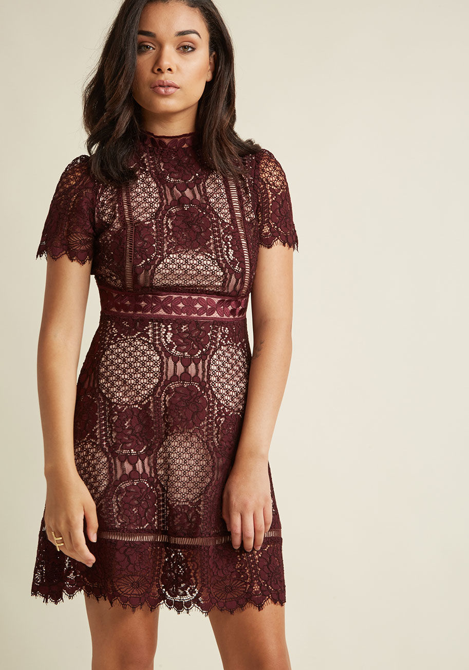 BB Dakota - Evocative Appeal A-Line Lace Dress