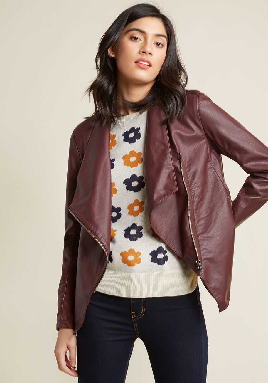 Uptown Sound Faux-Leather Moto Jacket by Bb Dakota - Canary + Rook