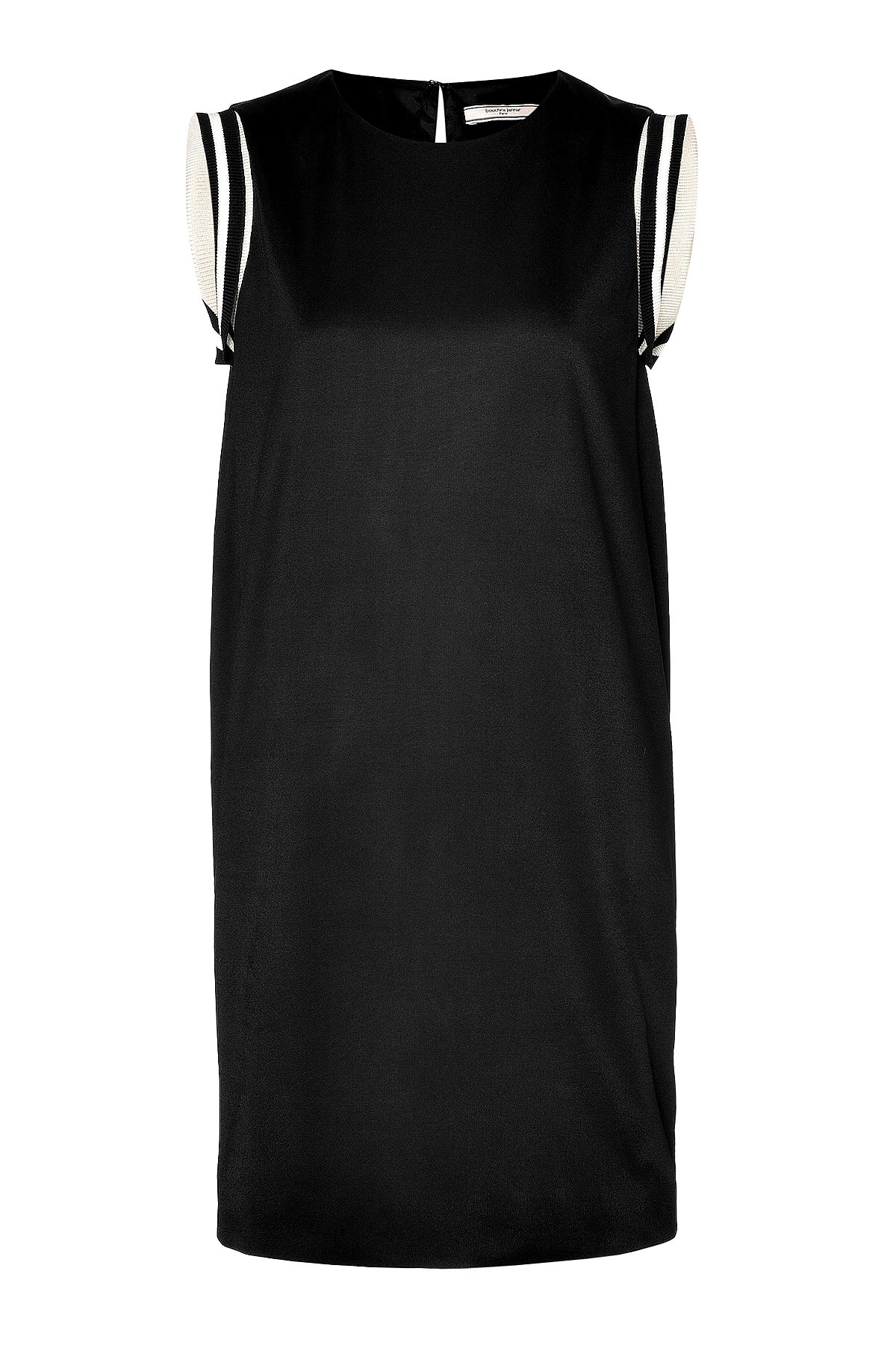 Bouchra Jarrar - Jersey Shift Dress with Striped Shoulders