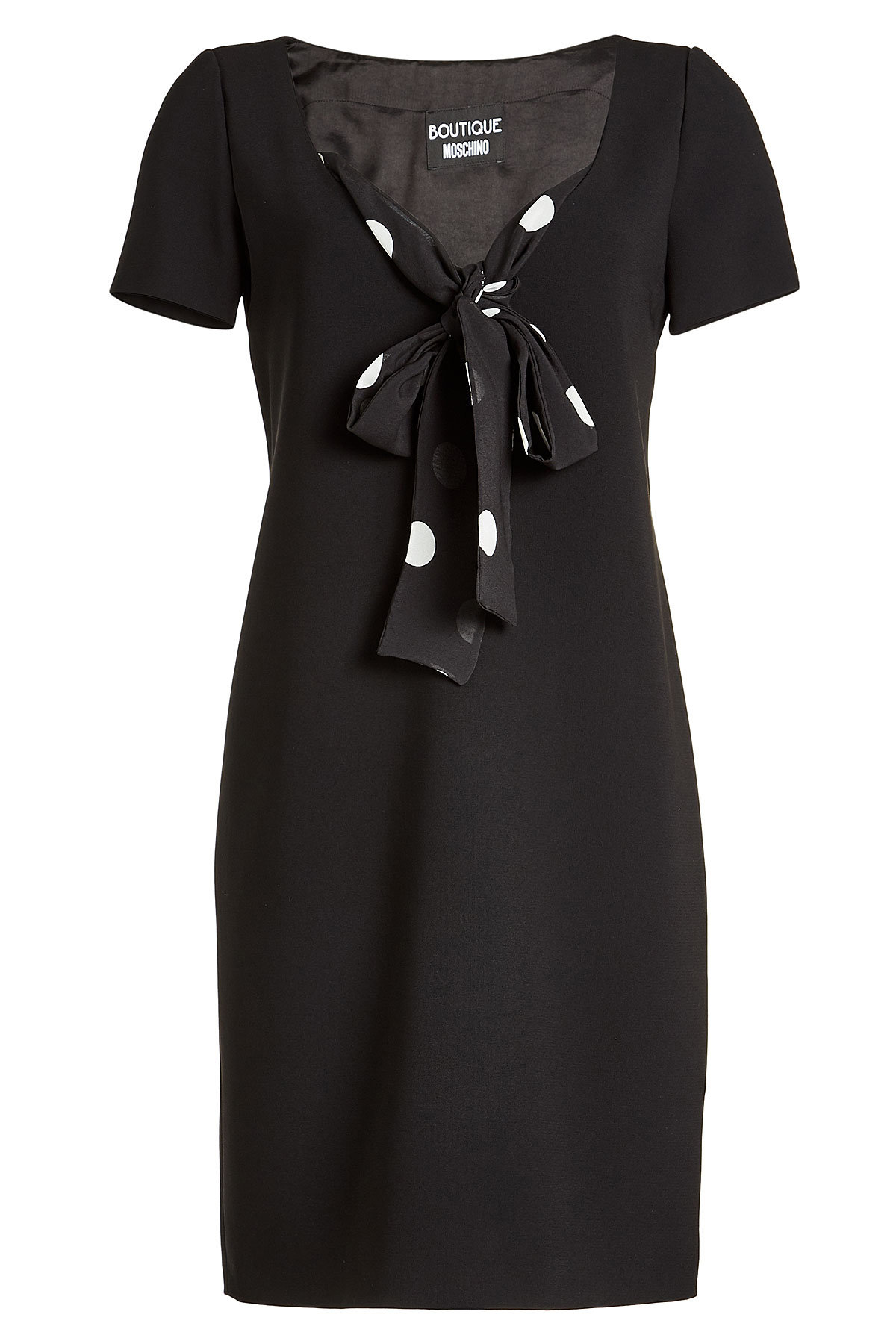 Boutique Moschino - Fitted Dress with Printed Tie