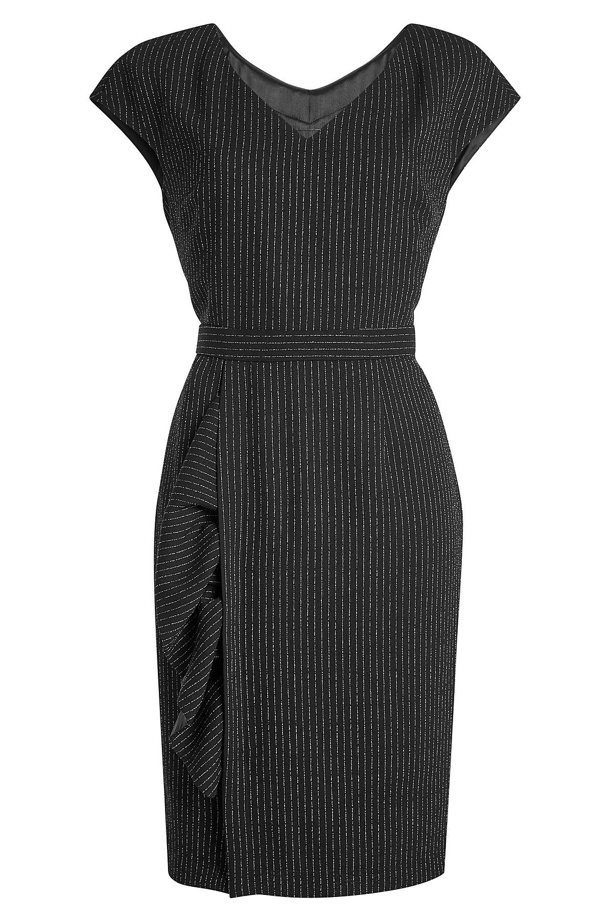 Boutique Moschino - Virgin Wool Dress with Pinstripes