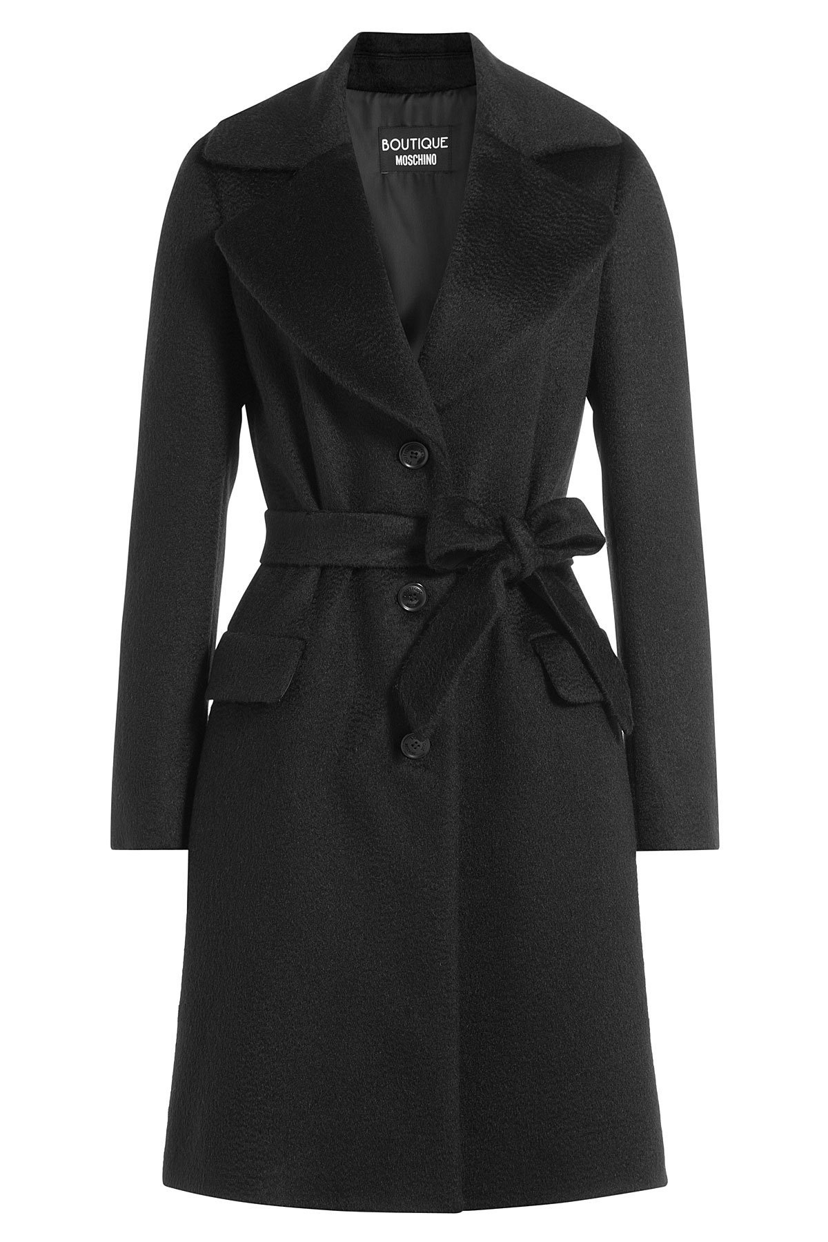 Boutique Moschino - Wool-Mohair Belted Coat