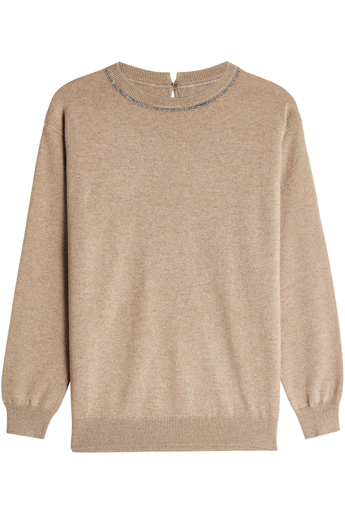 Cashmere Pullover with Silk Shell Lining by Brunello Cucinelli