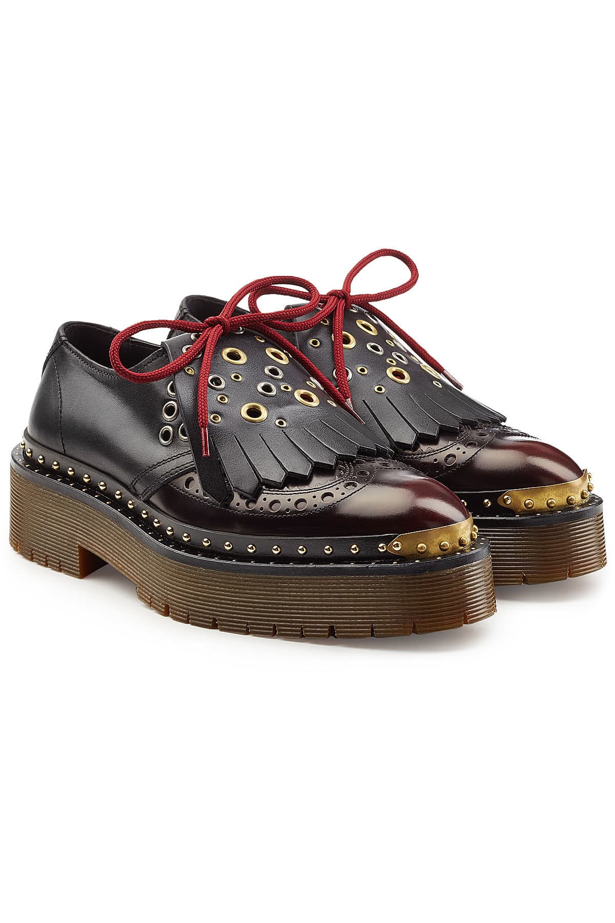 Burberry - Embellished Leather Brogues