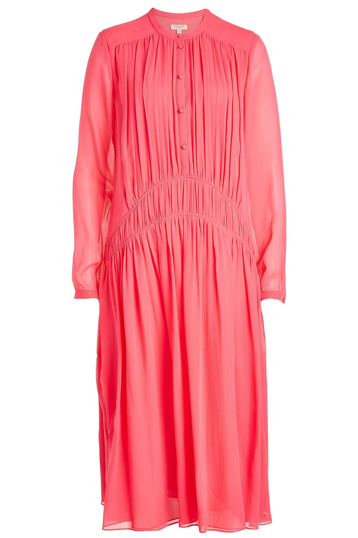 Kara Button-Down Silk Chiffon Dress by Burberry