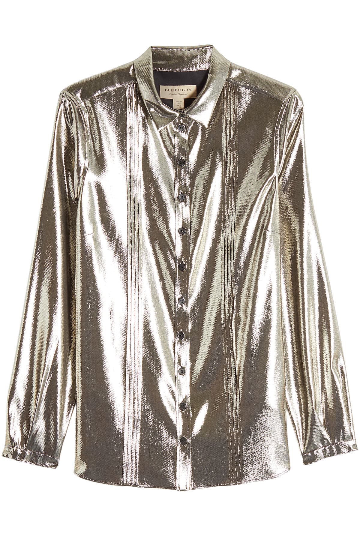 Metallic Lamé Blouse by Burberry