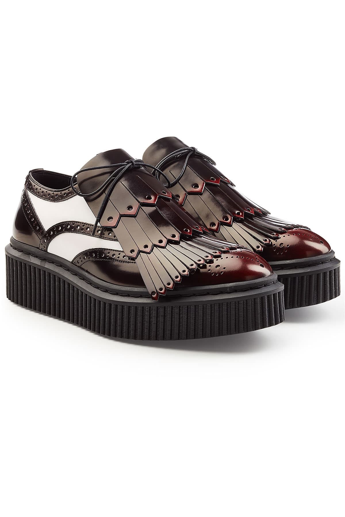 Platform Derby Kiltie Shoes by Burberry