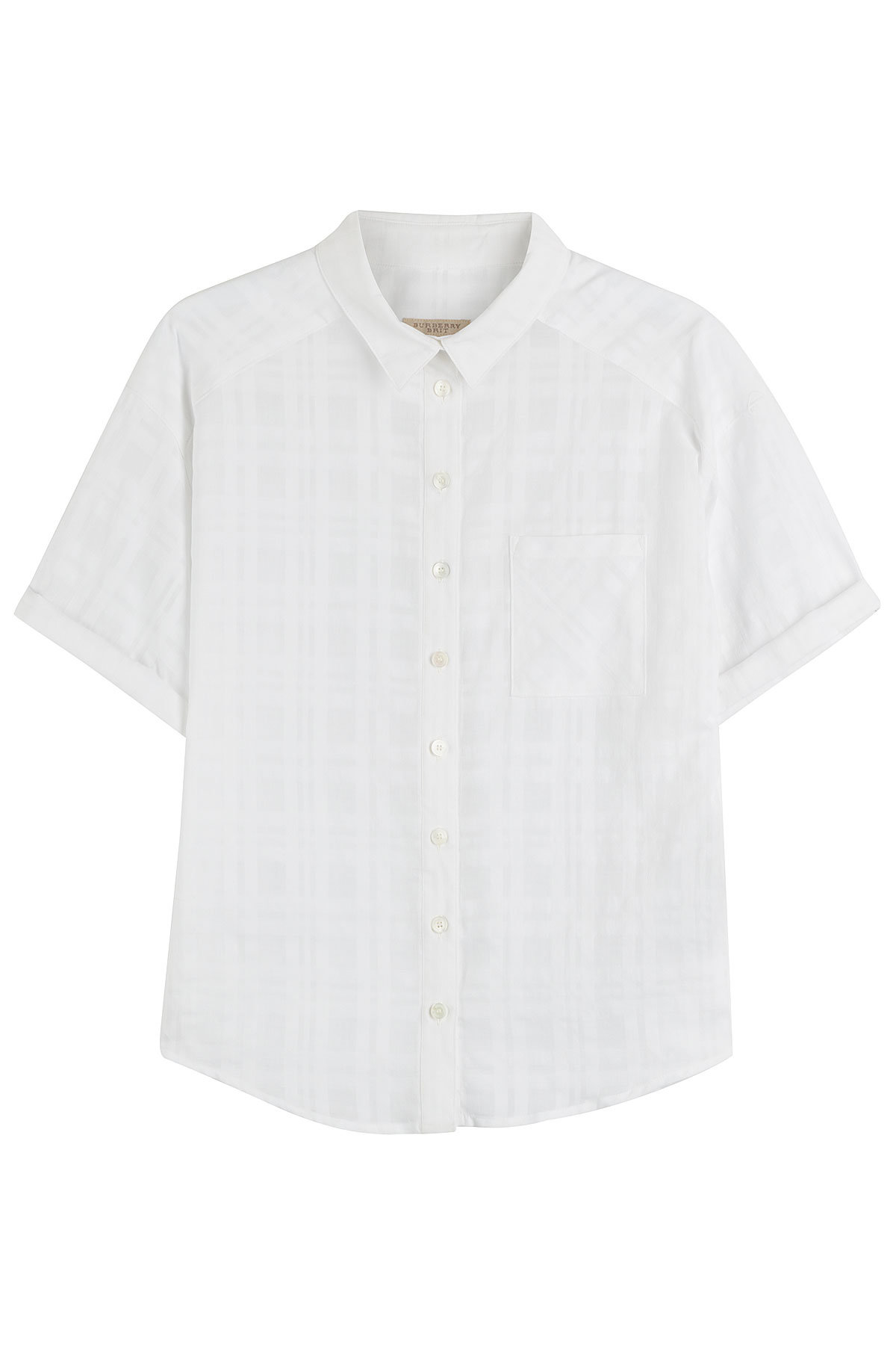Sheer Check Cotton Shirt by Burberry