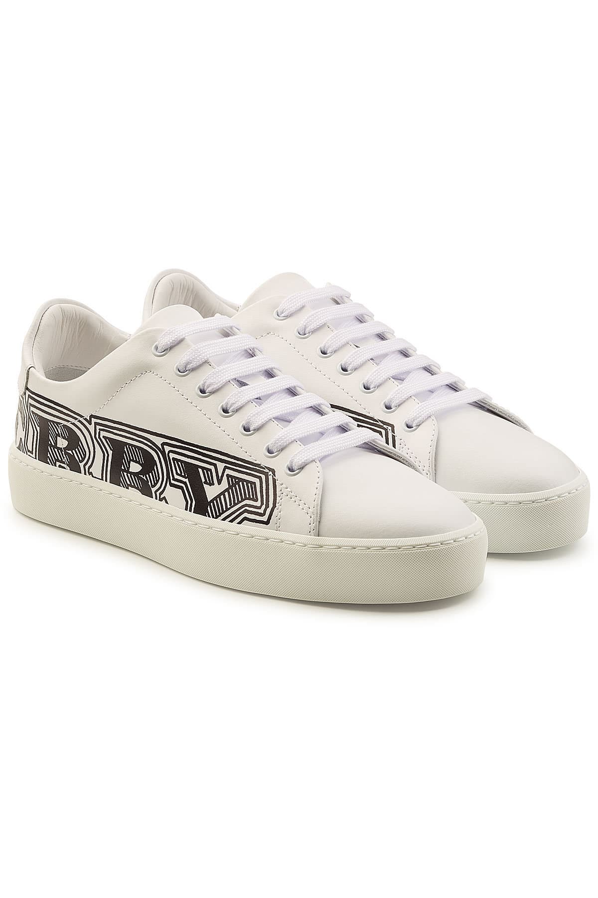 Burberry - Westford Printed Leather Sneakers