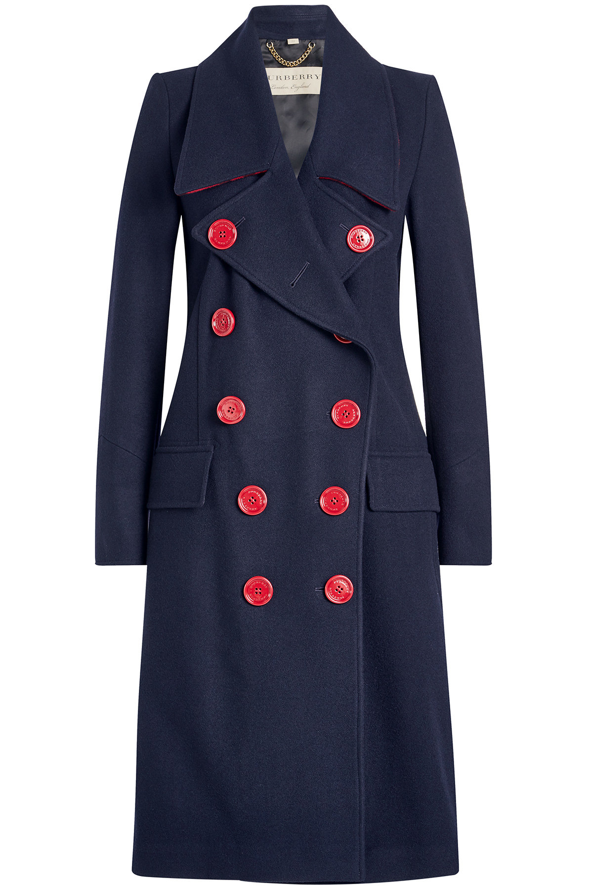 Burberry - Wool Coat with Statement Buttons