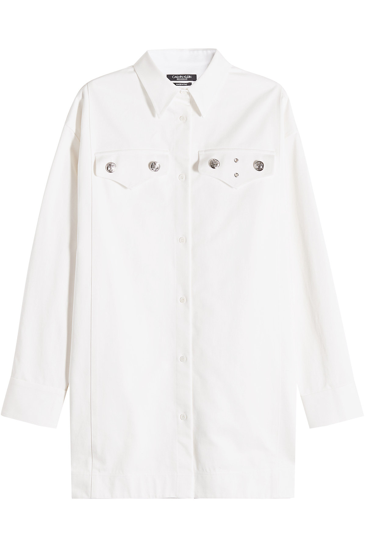 CALVIN KLEIN 205W39NYC - Oversized Cotton Shirt with Embossed Buttons