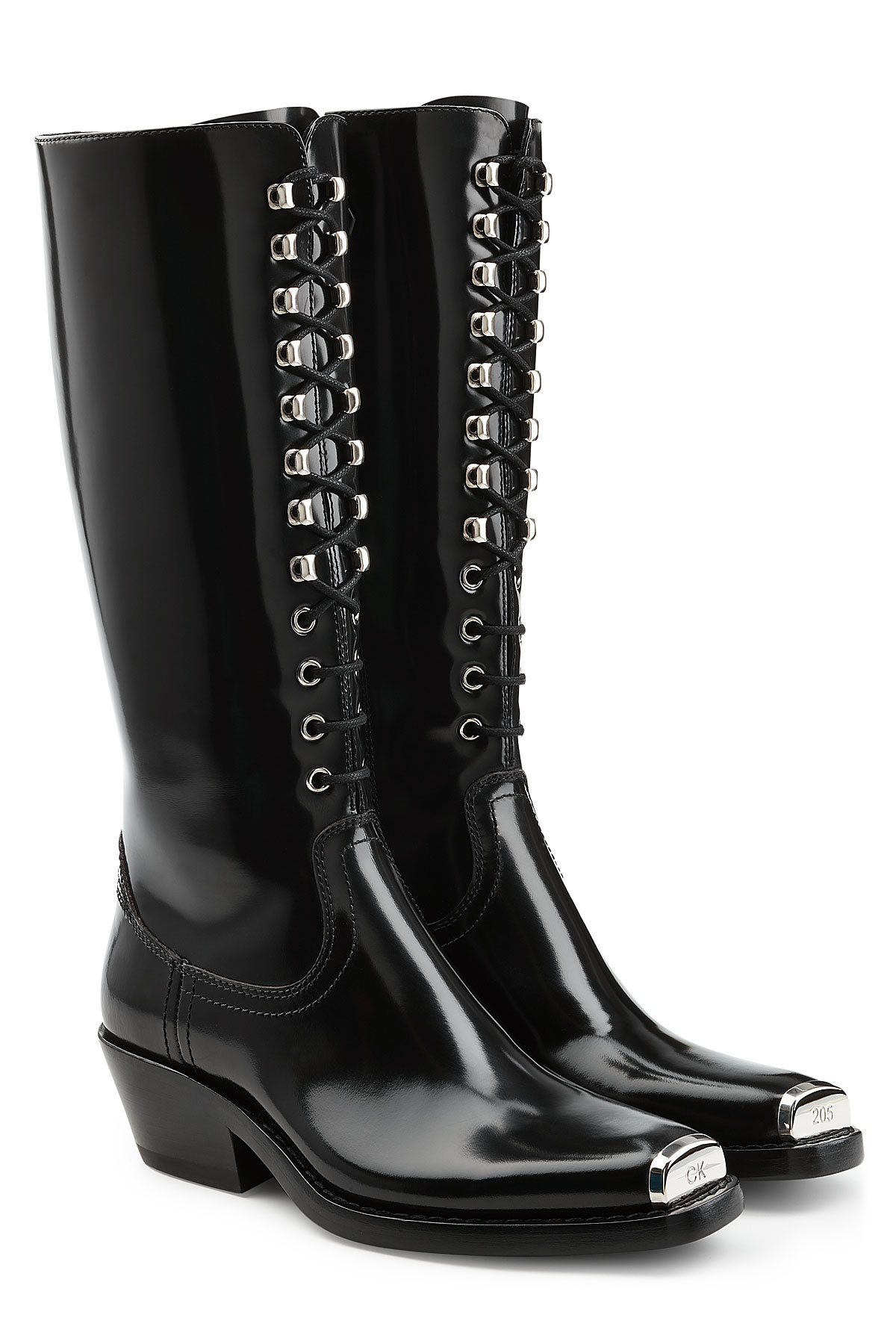 CALVIN KLEIN 205W39NYC - Western Faye Leather Knee Boots
