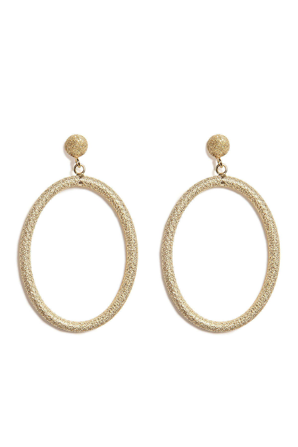 Carolina Bucci - 18K Gold Gitane Sparkly Oval Earrings