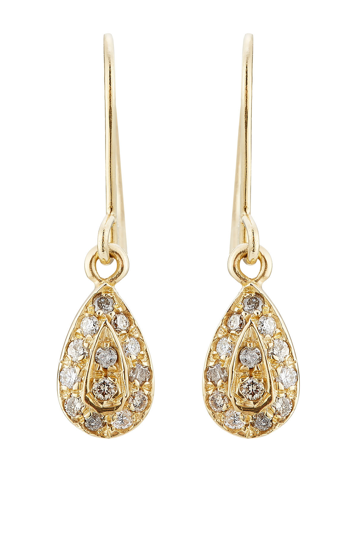 Carolina Bucci - 18k Yellow Gold Earrings with Diamonds