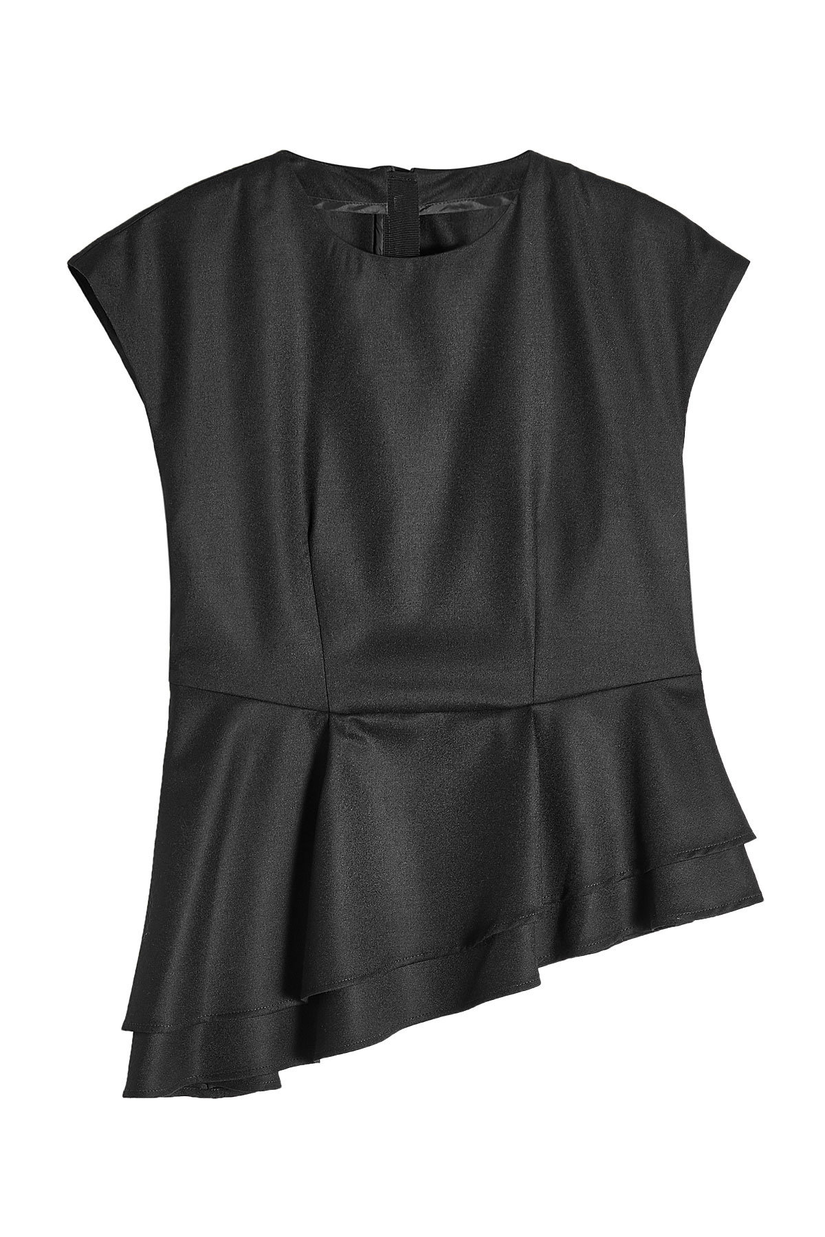 Carven - Asymmetric Wool Peplum Top