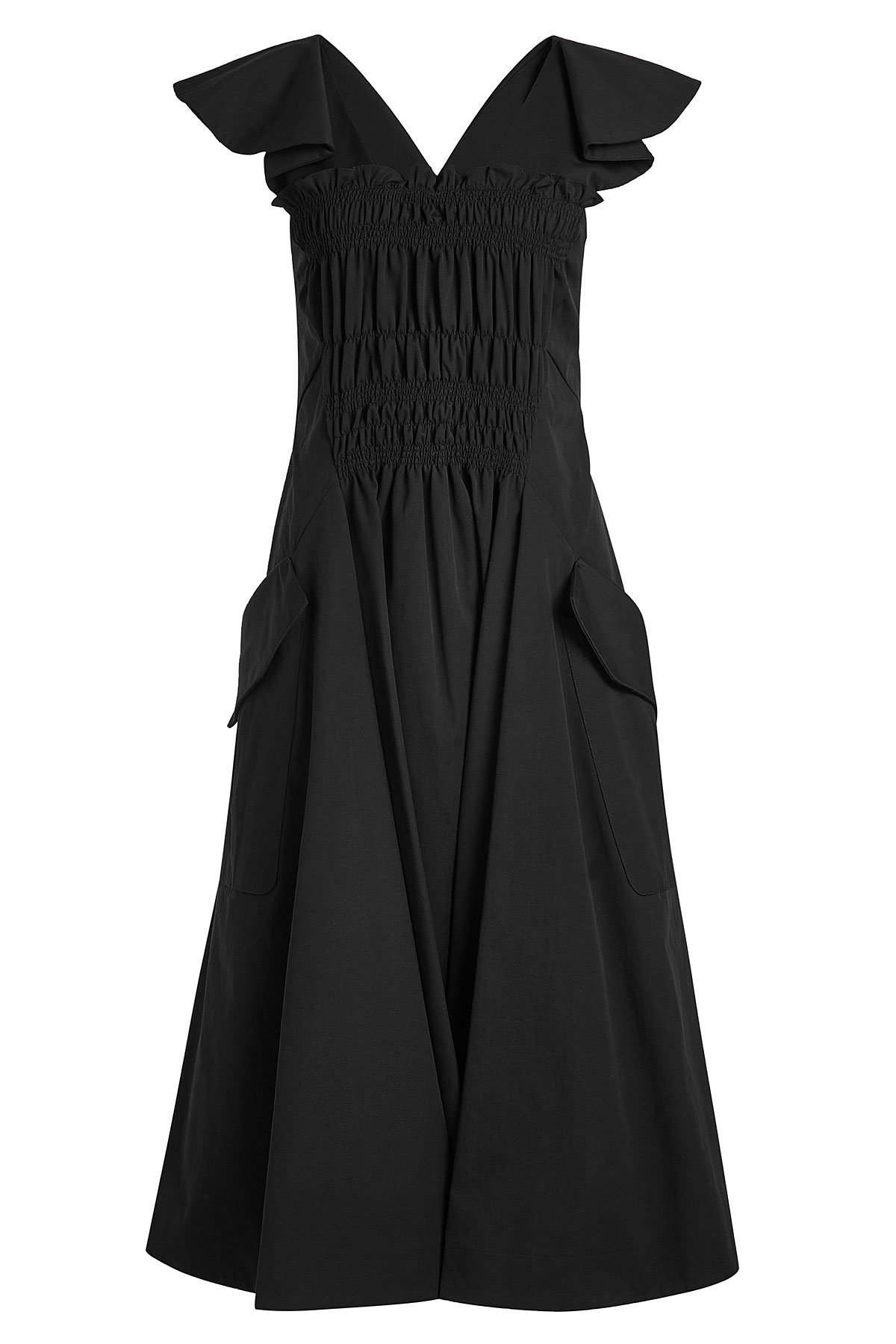 Carven - Ruched Front Cotton Dress