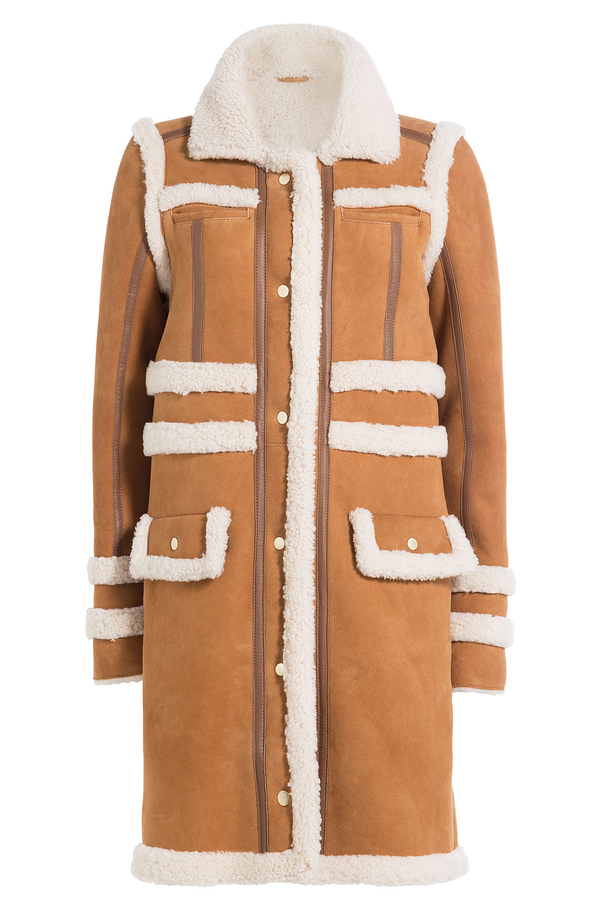 Carven - Sheepskin Coat with Shearling