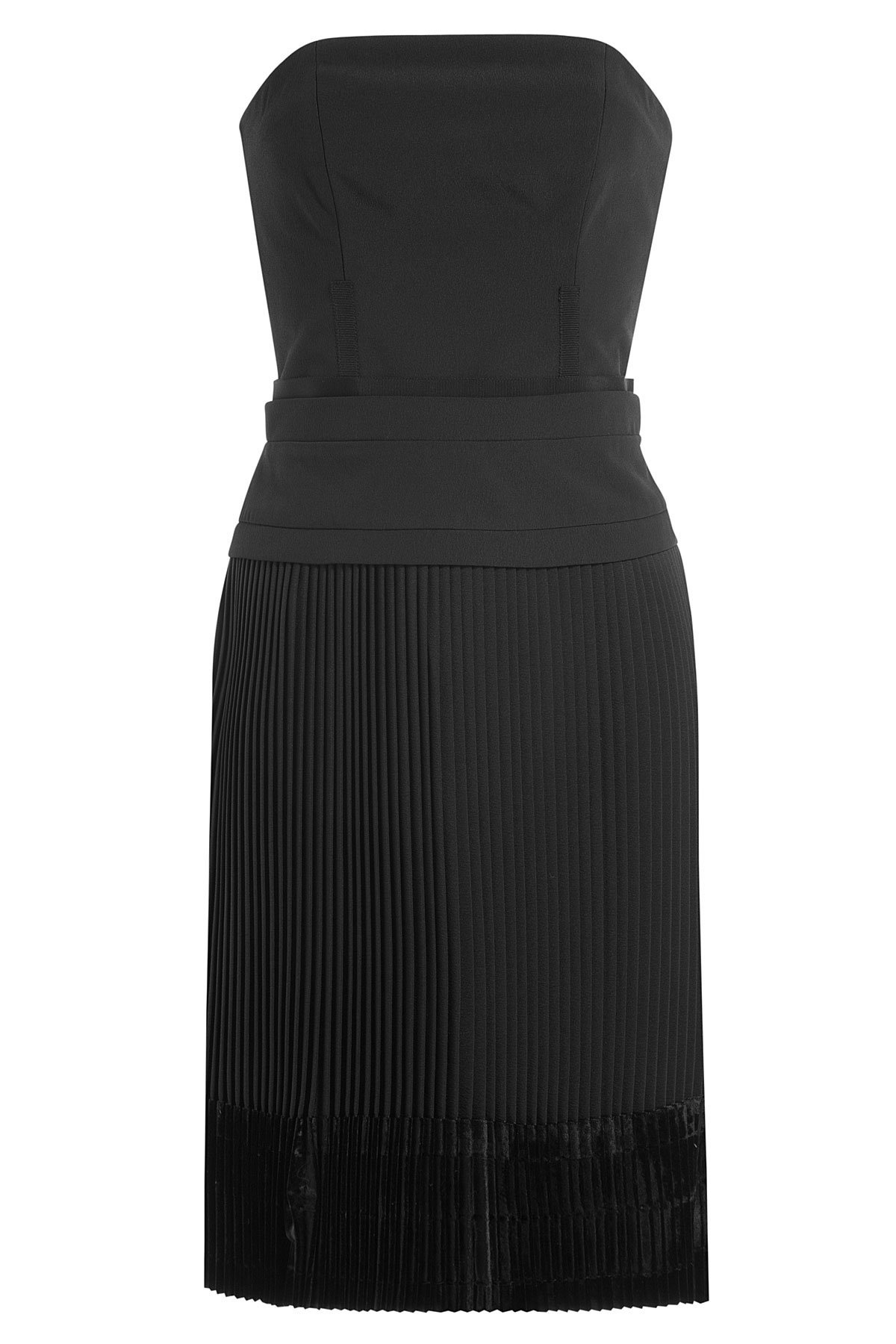 Carven - Strapless Dress with Pleated Skirt