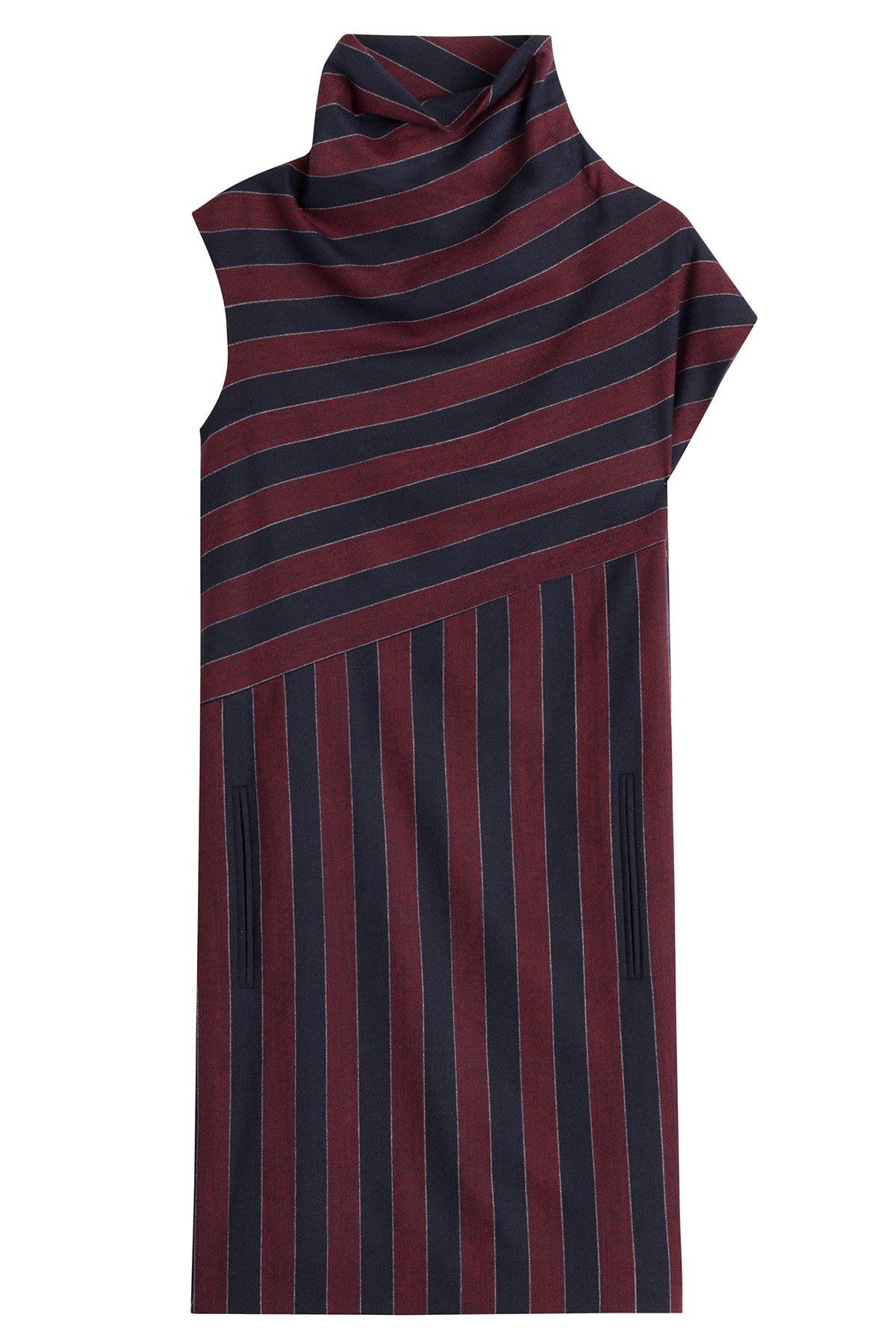Carven - Striped Dress with Wool