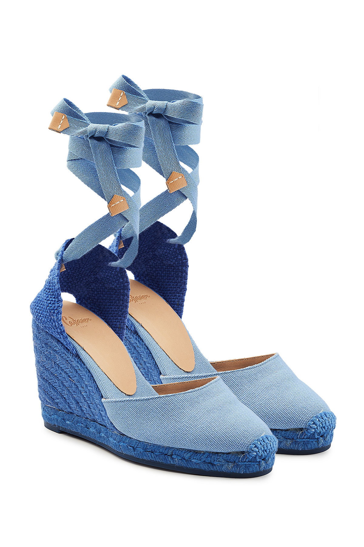 Carina Denim Espadrille Wedges by Castañer