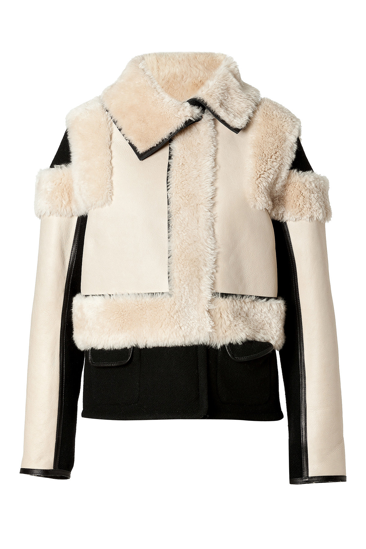 Chloe - Lambskin Leather Zip Jacket in Natural