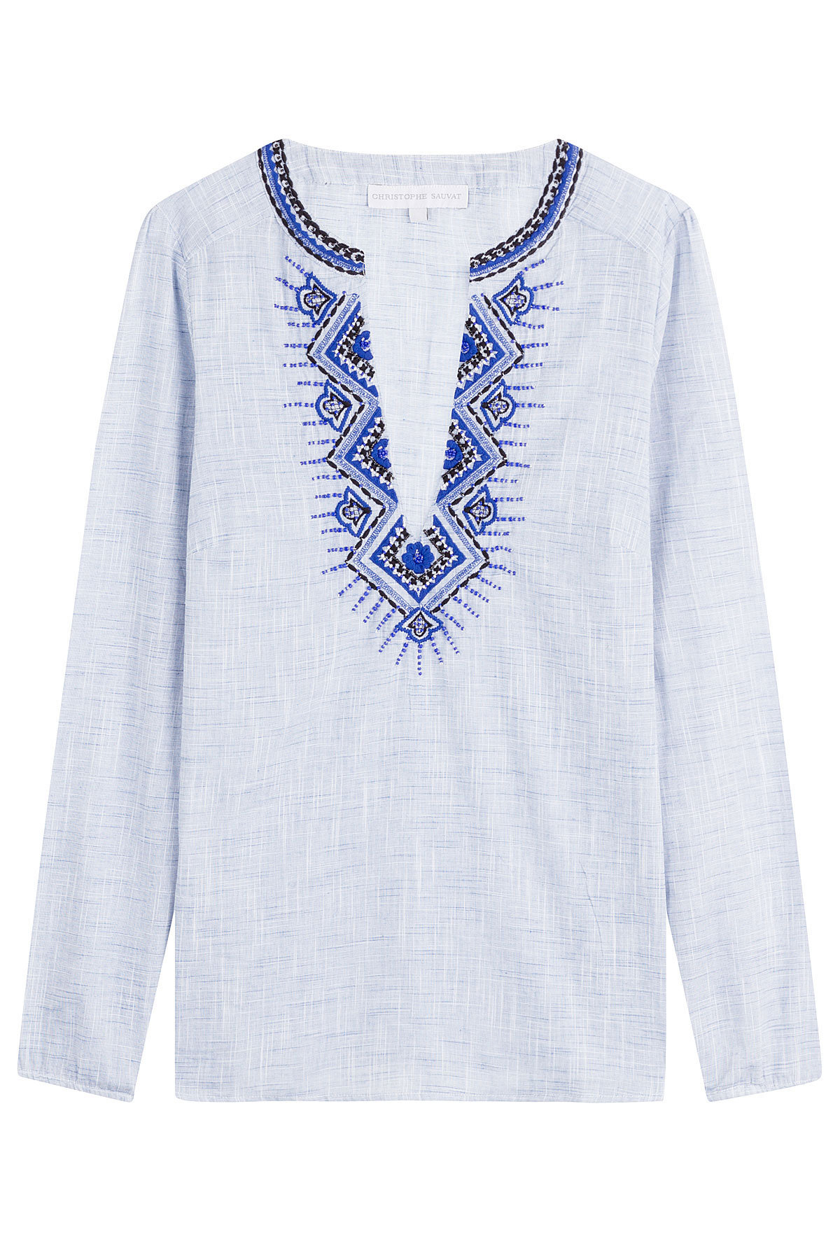 Christophe Sauvat - Balkan Embroidered and Embellished Cotton Tunic