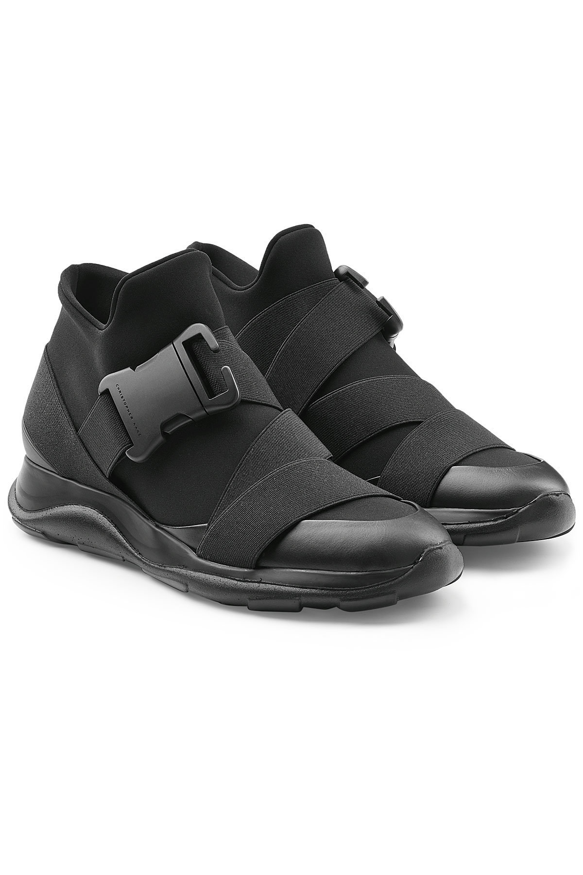 Christopher Kane - High-Top Sneakers with Leather