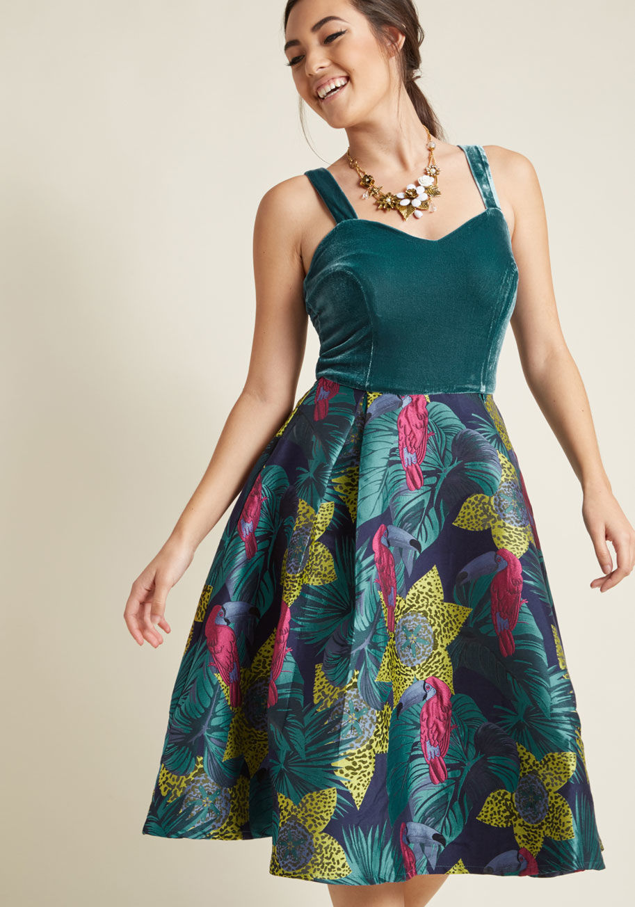 Collectif - Collectif Bringing Brilliance Fit and Flare Dress