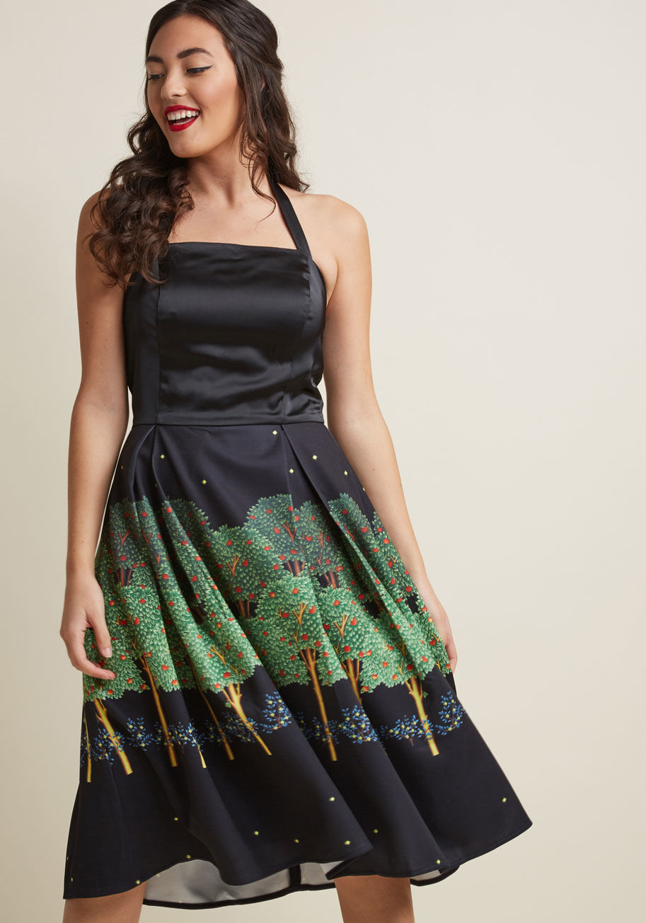 Collectif - Collectif Evening Orchard Fit and Flare Dress