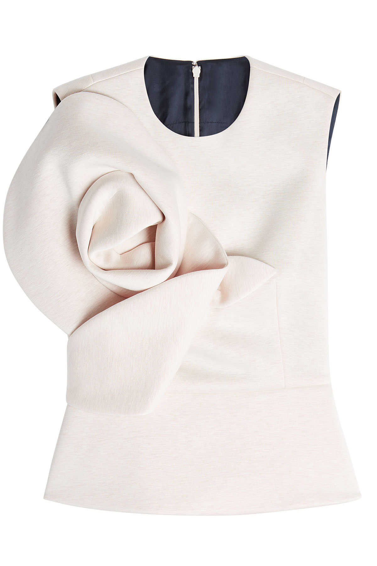 Delpozo - Cotton Top with Oversize Appliqué