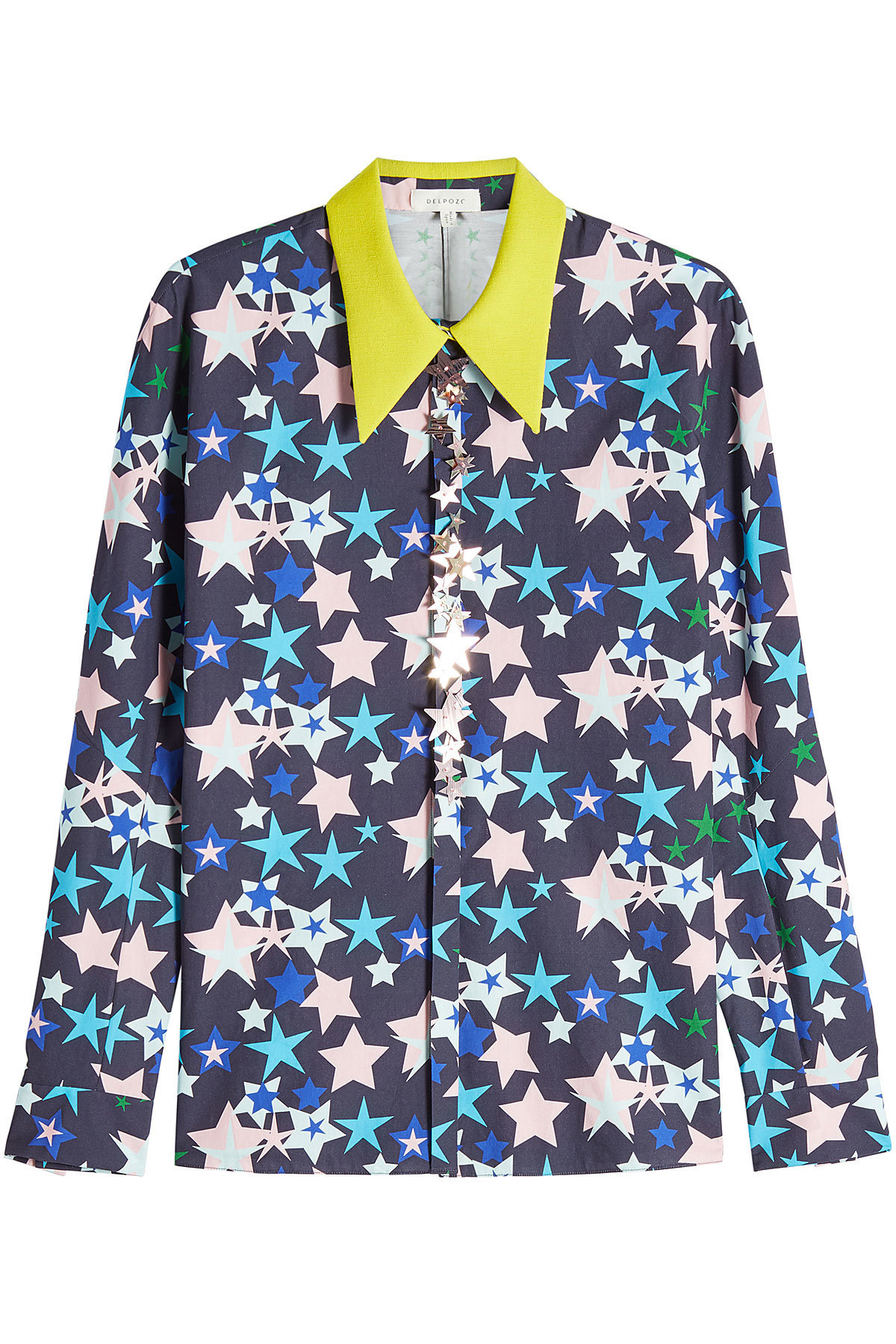 Printed Cotton Shirt with Embellishments by Delpozo