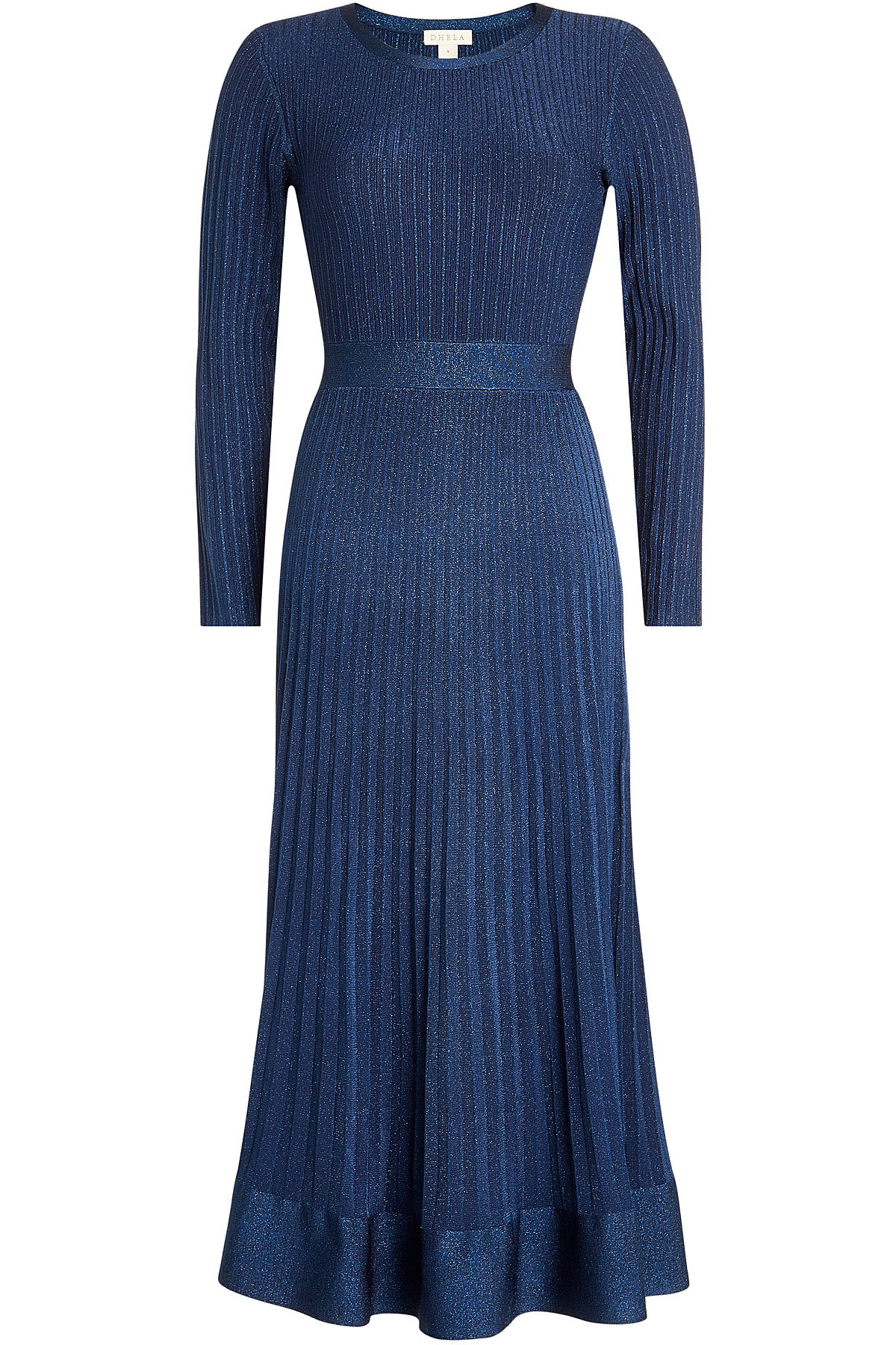 Dhela - Pleated Dress with Metallic Thread