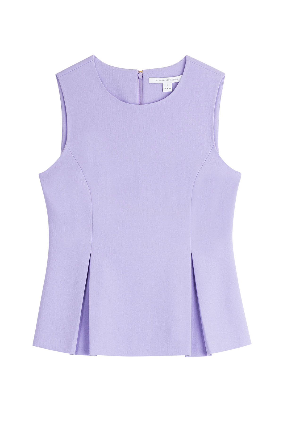 Shell with Inverted Pleats by Diane von Furstenberg