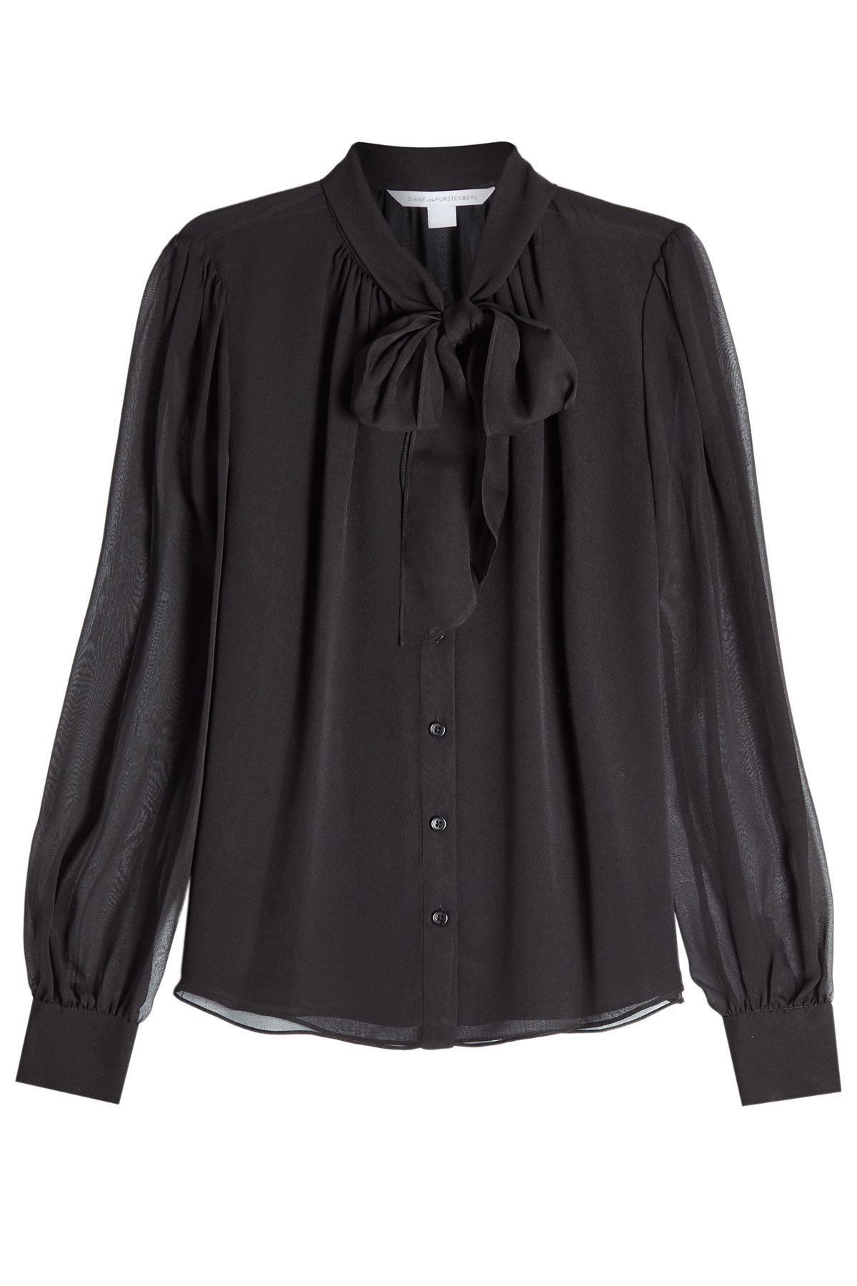Diane von Furstenberg - Silk Blouse with Self-Tie Bow
