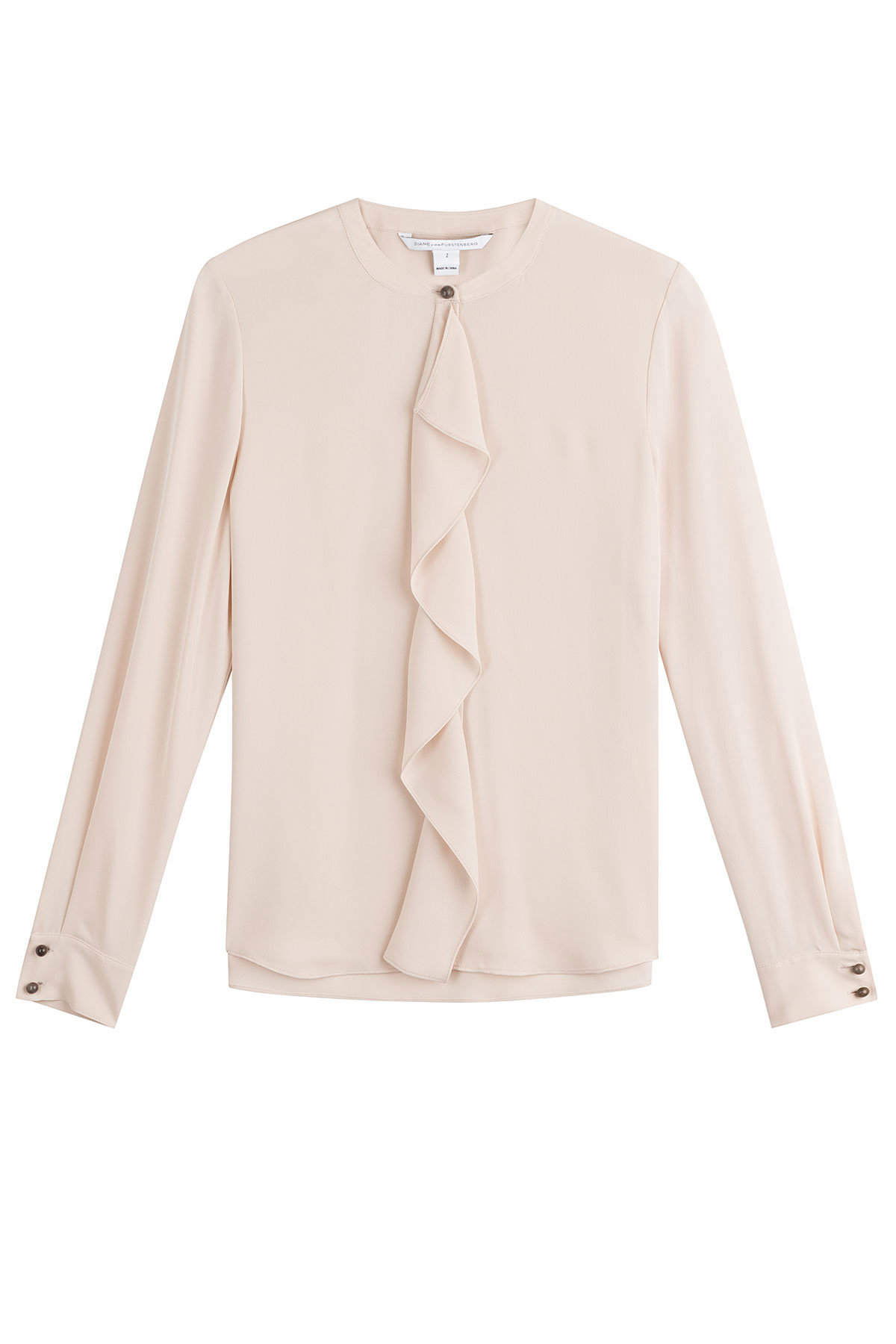 Diane von Furstenberg - Silk Ruffle Front Blouse
