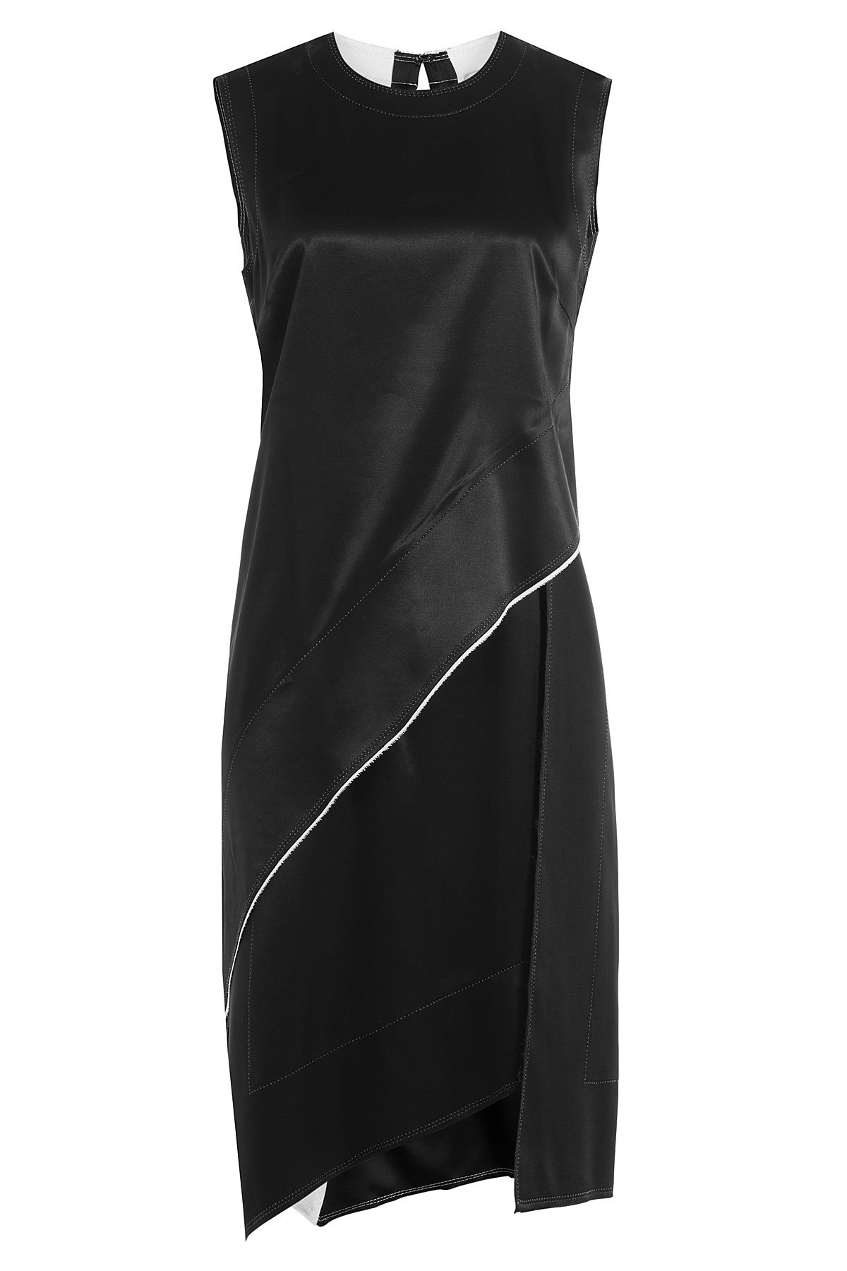 DKNY - Asymmetric Dress with Satin