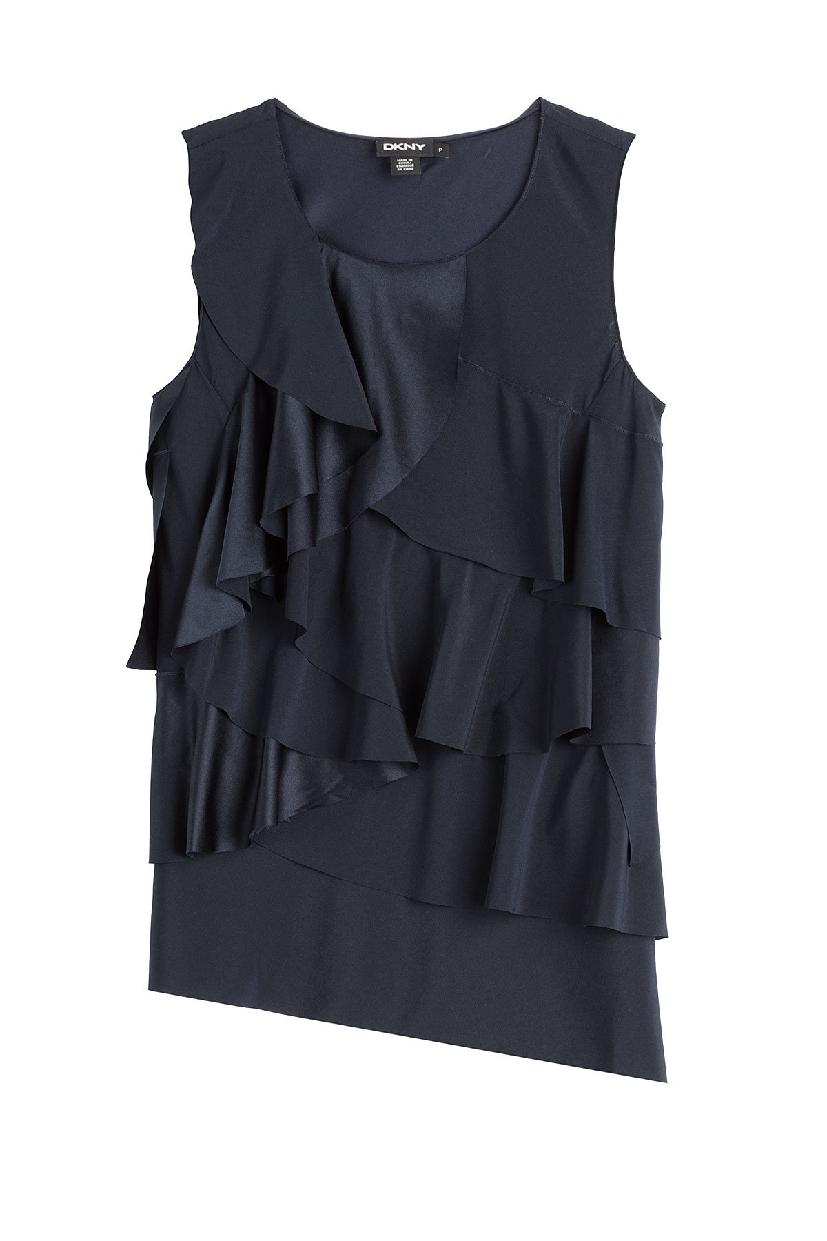 Ruffled Silk Top by DKNY