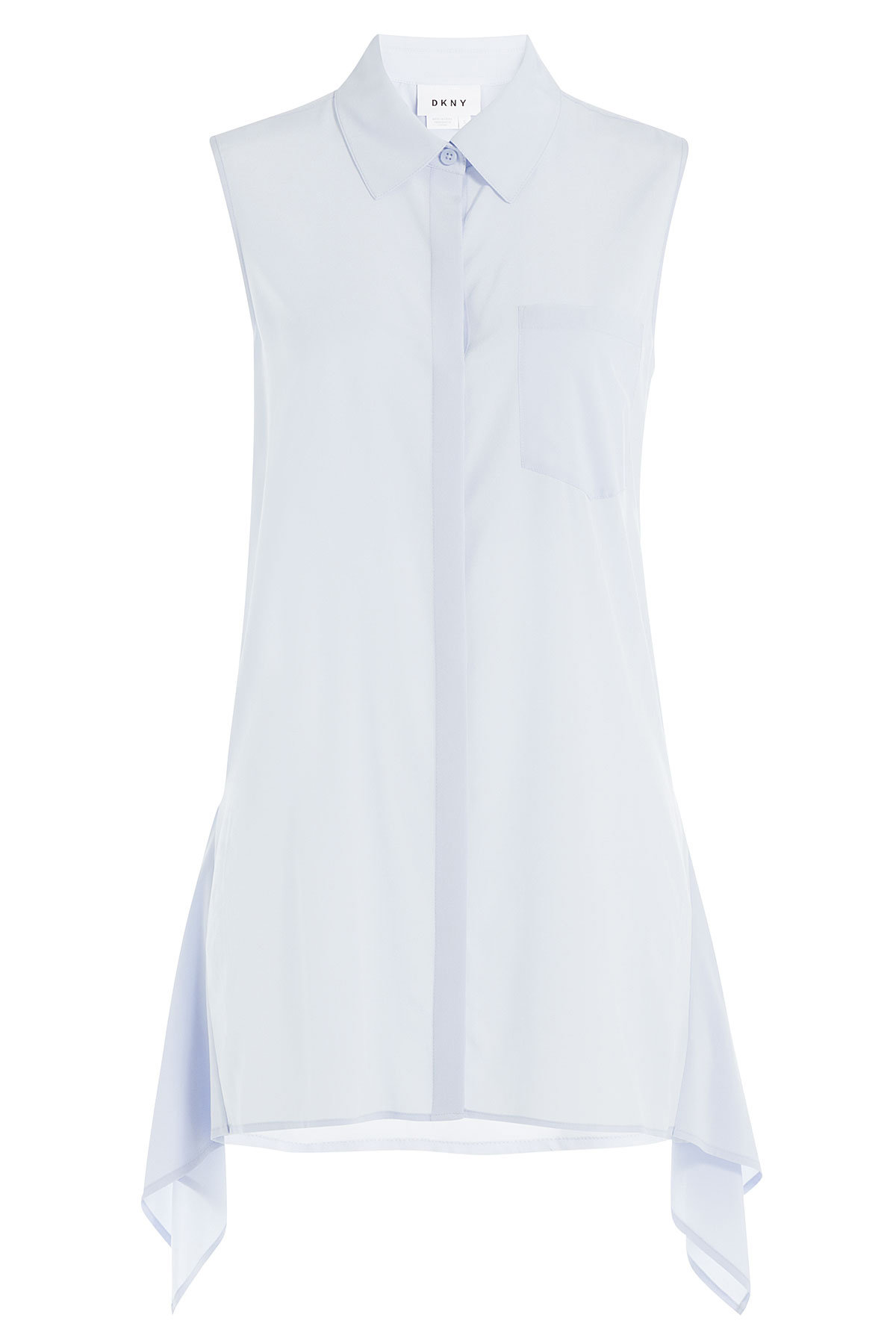 DKNY - Silk Blouse with Asymmetric Hem